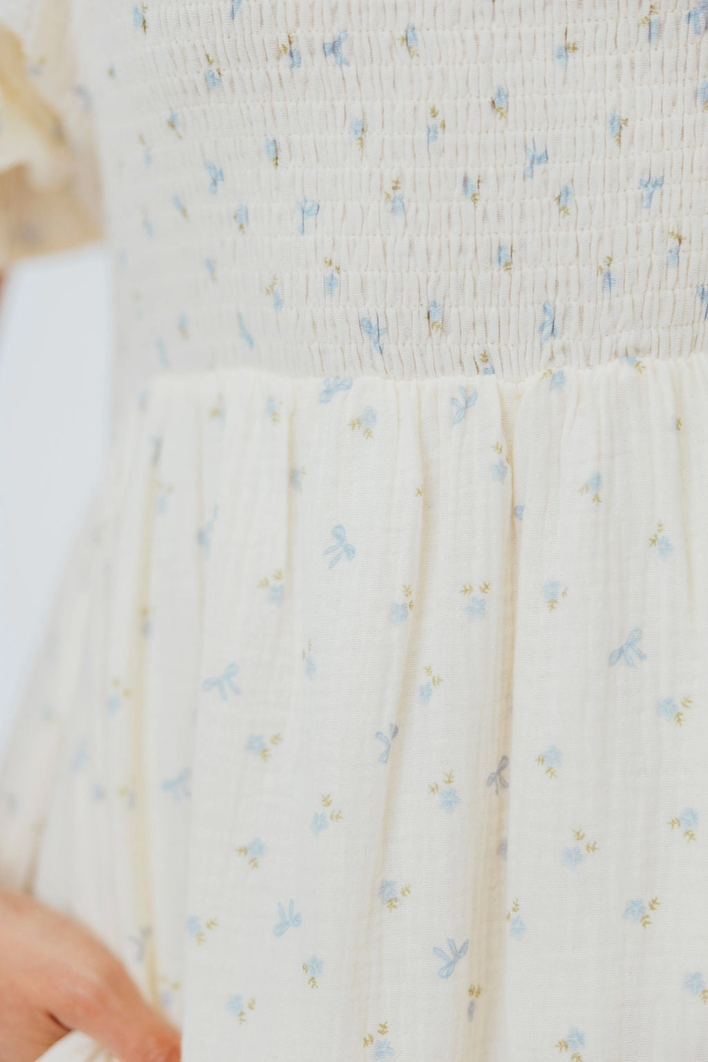 Smooth Drape Midnight Mood Livvy 100% Cotton Maxi Dress in Petite Blue Floral -Bump Friendly & Inclusive Sizing