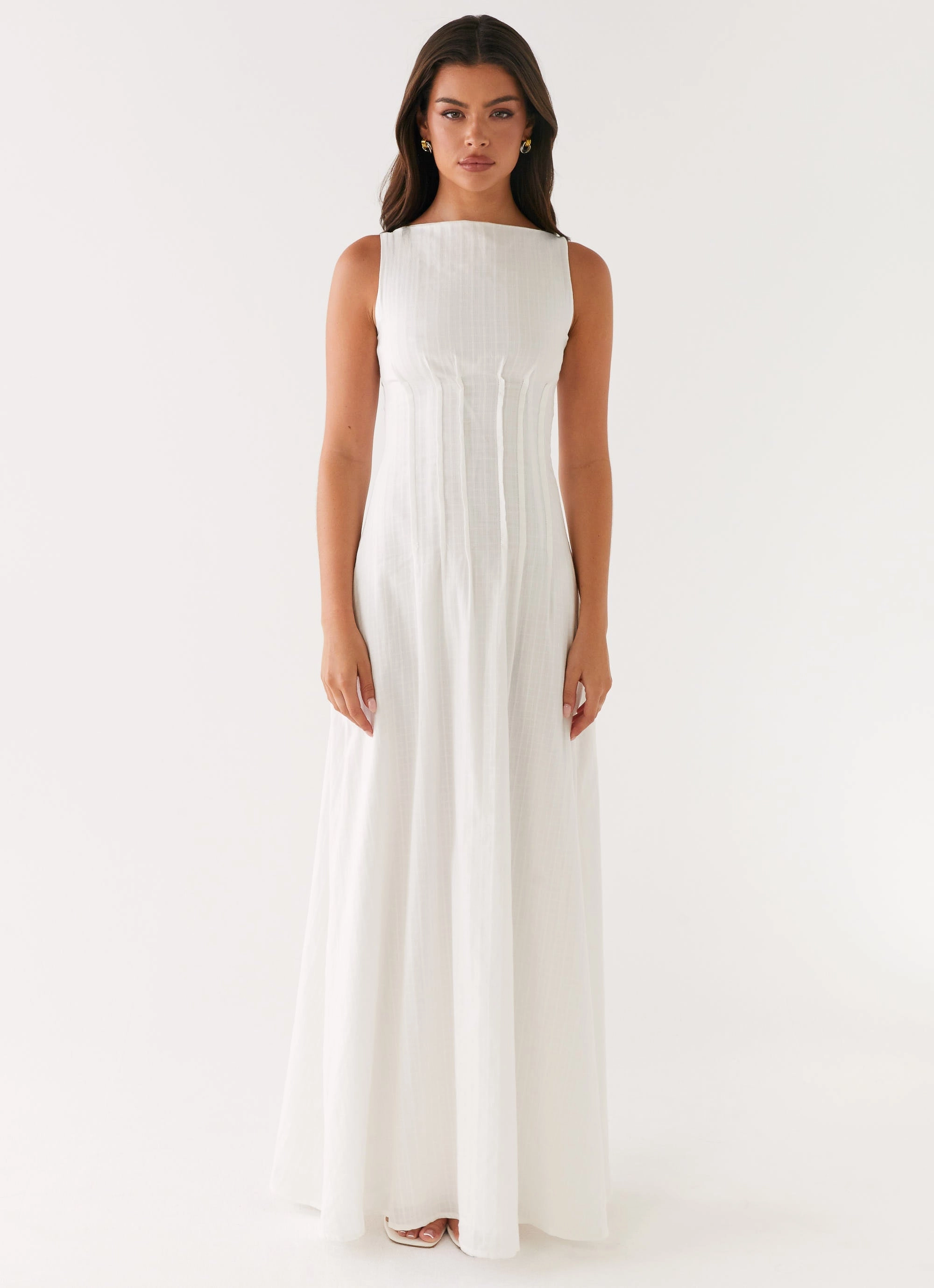 Delicate Touch Elegant Style Maloney Maxi Dress - White