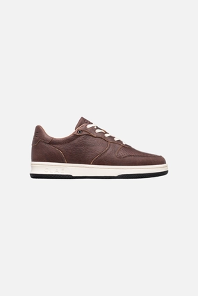 Clae Malone Sneakers in Cocoa Leather Impact Diffusing Plate City Gear