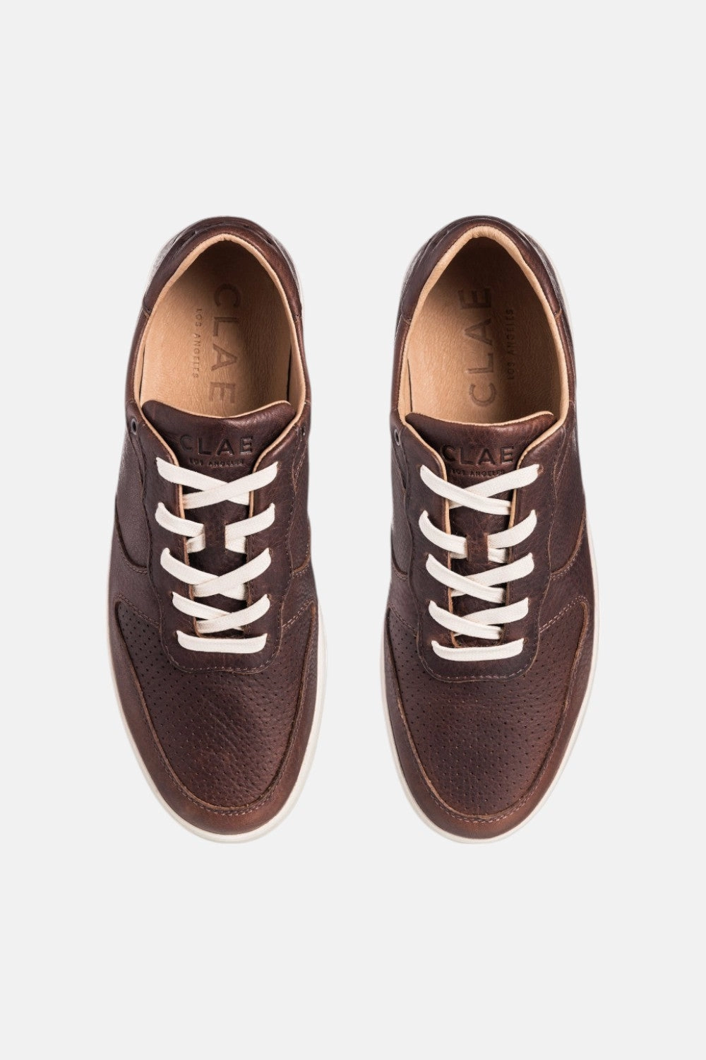 Airflow Design Luxurious Feel Clae Malone Sneakers in Cocoa Leather