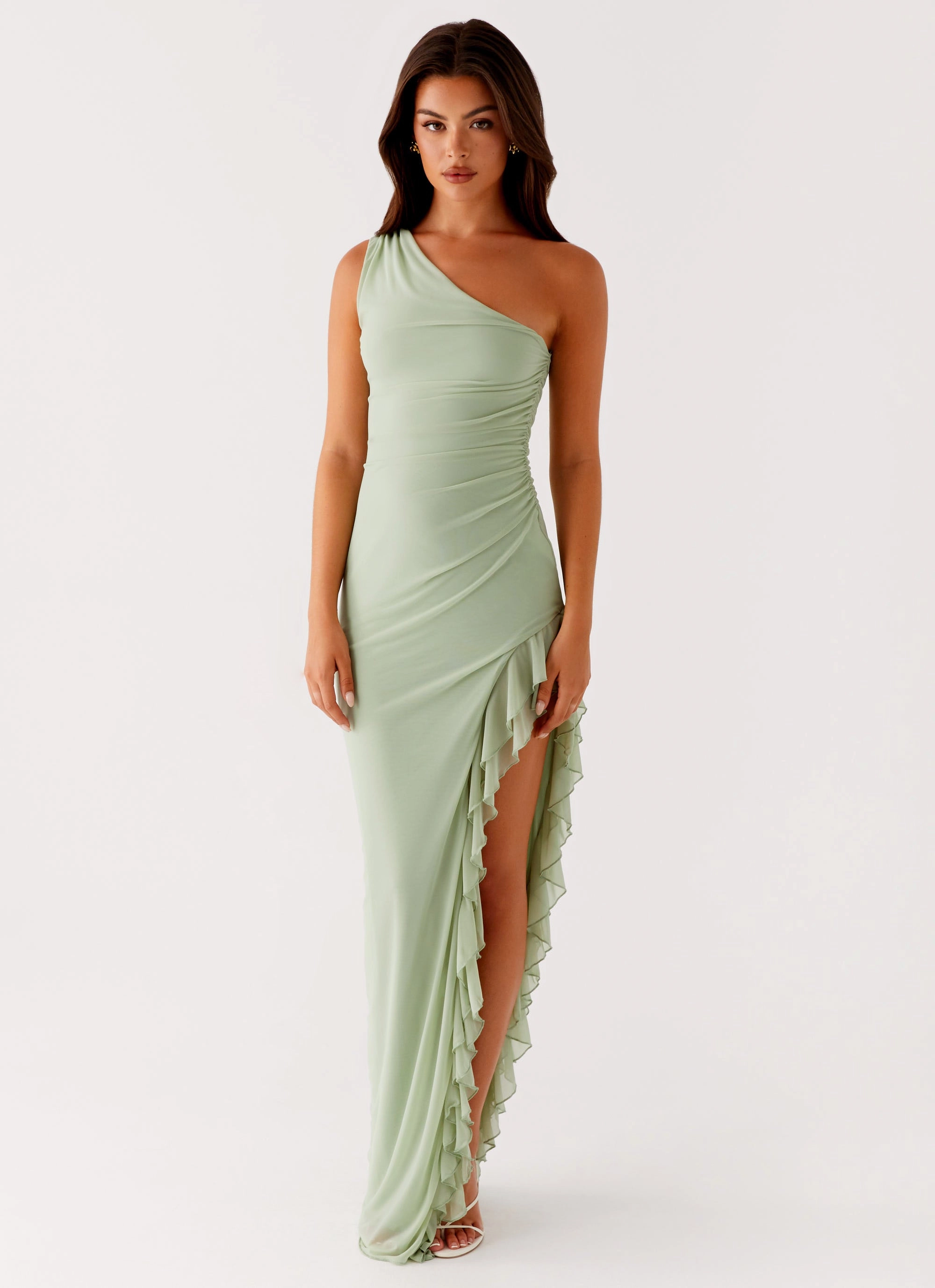 Clarence Maxi Dress - Sage Clean Texture