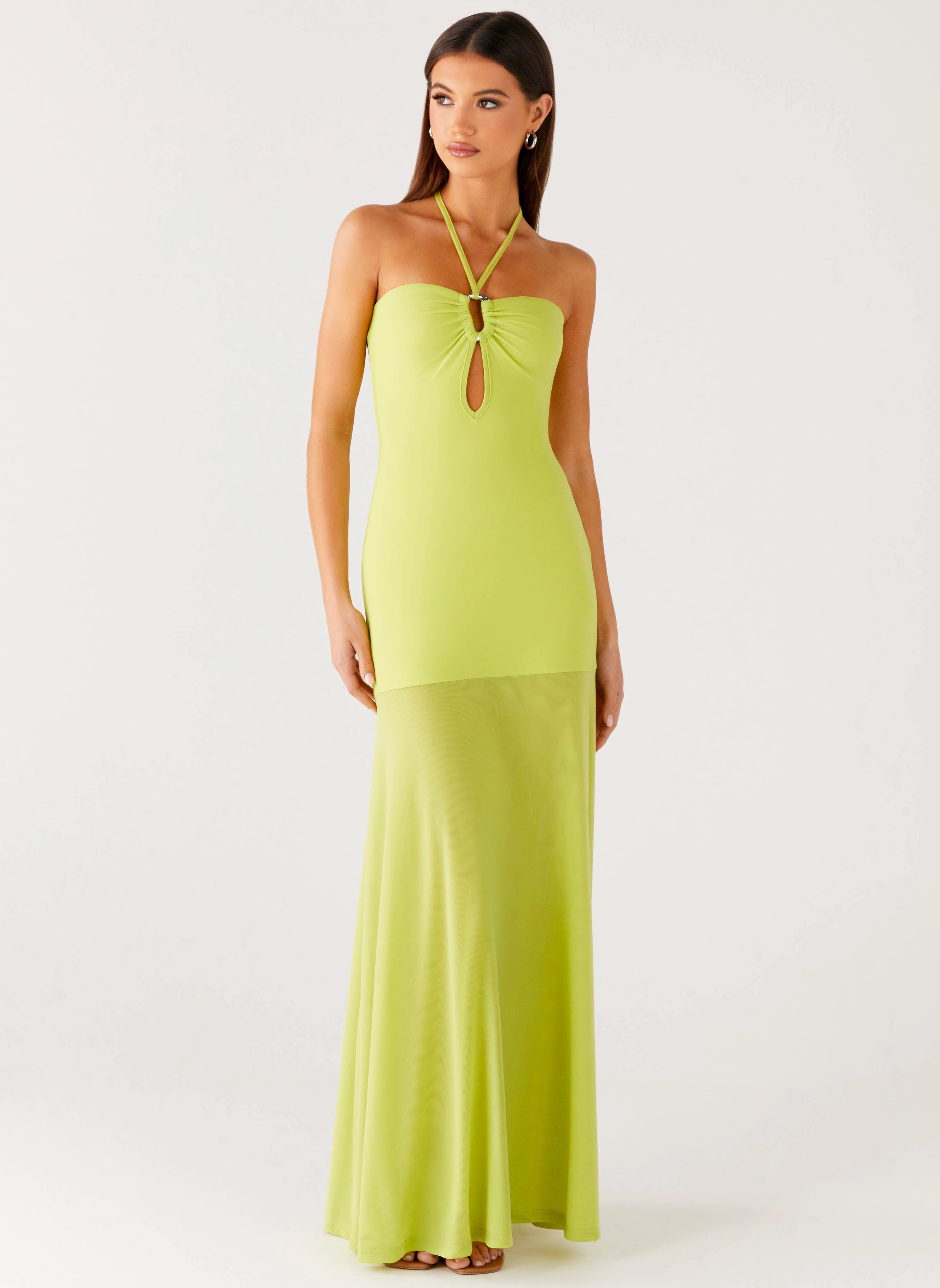 Layering Piece Claria Maxi Dress - Lime
