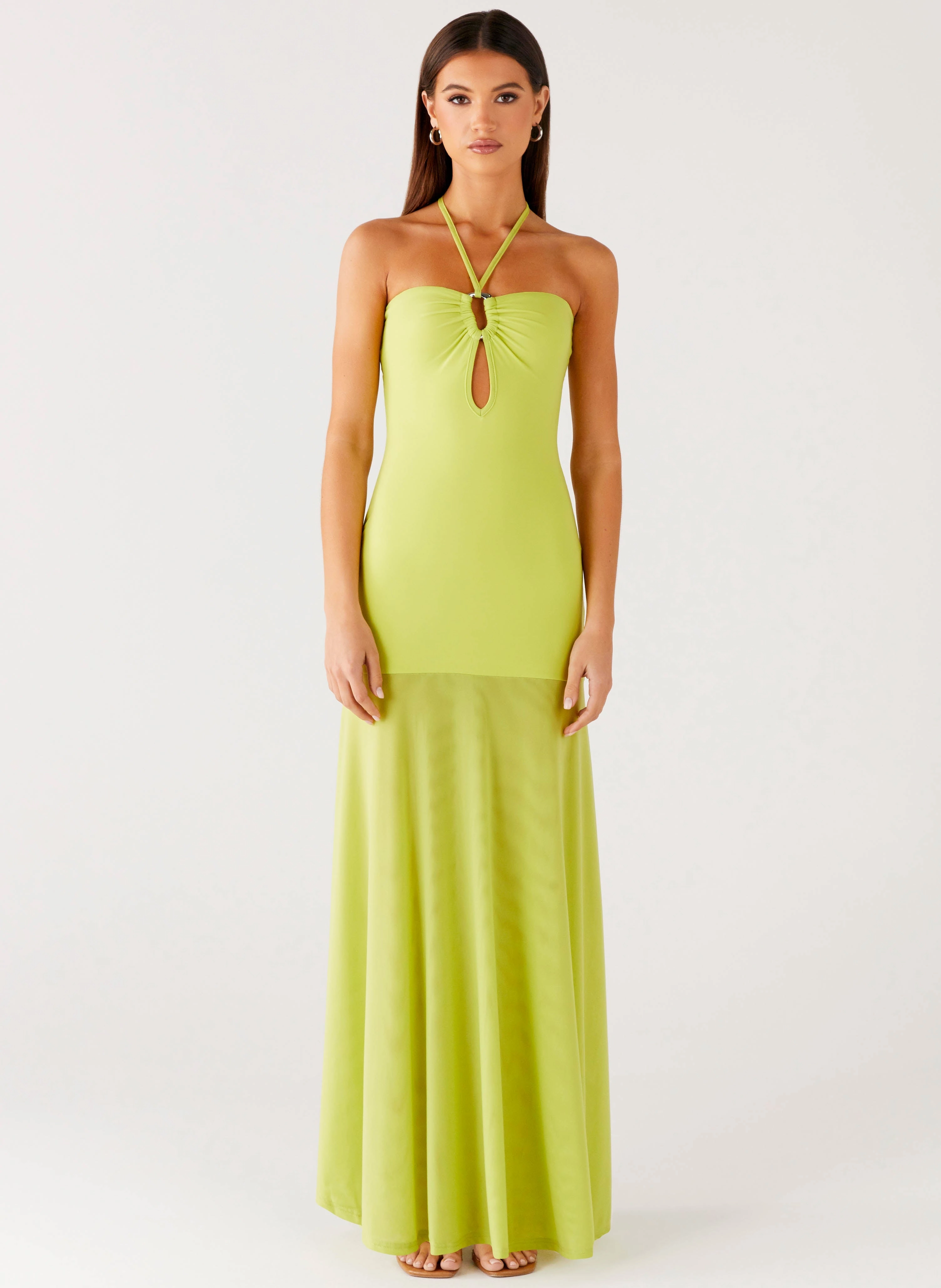 Bold Elegance Cool Movement Claria Maxi Dress - Lime
