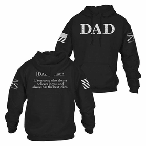 Opossum like Rayon blend Dad Defined Hoodie - Black