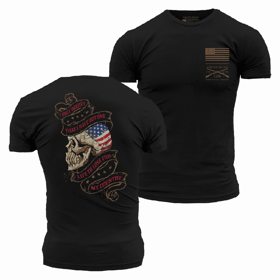 One Life T-Shirt - Black simple design easygoing look