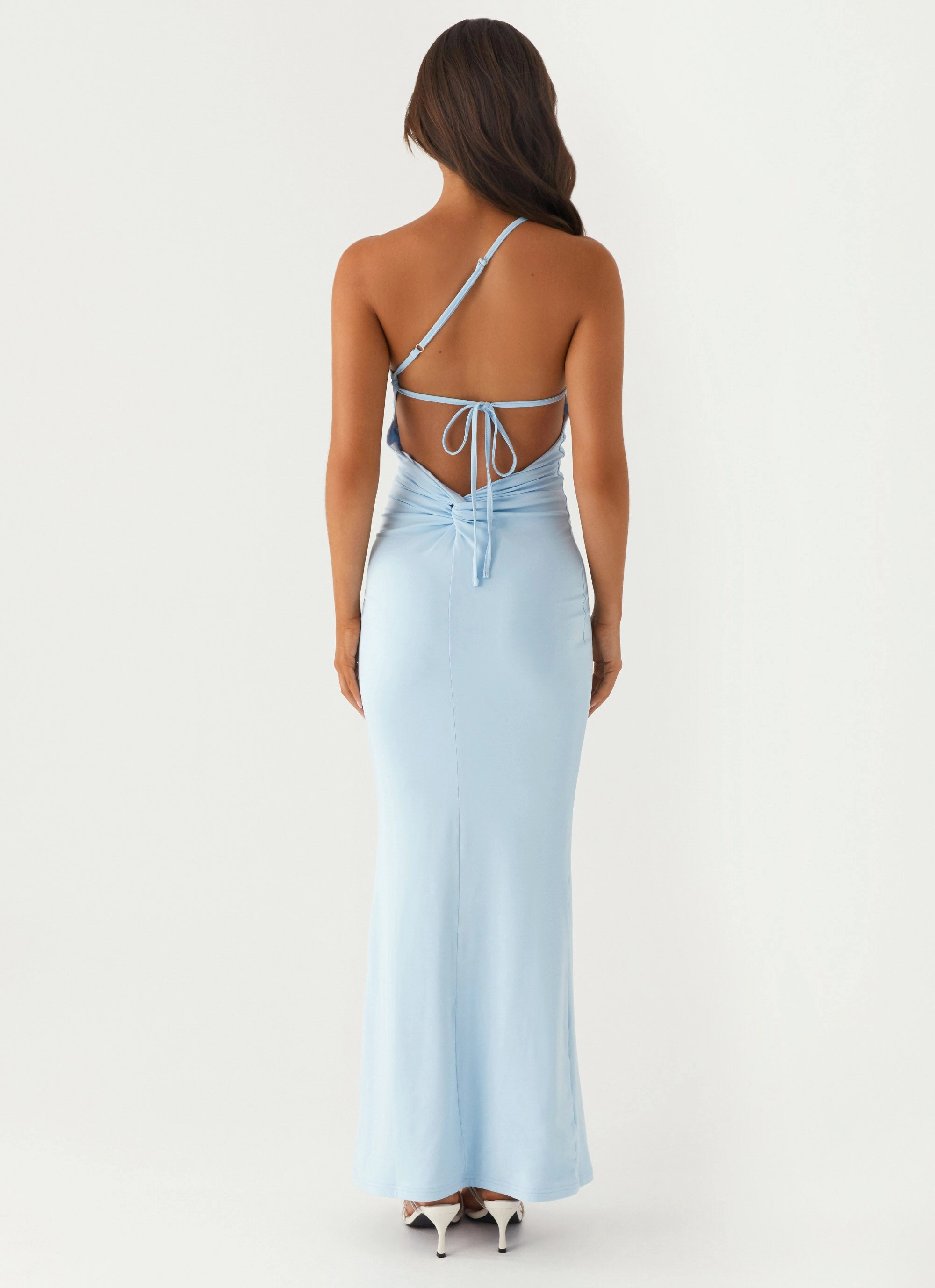 Claudia One Shoulder Maxi Dress - Blue Chic Style Wear Cozy Vibes