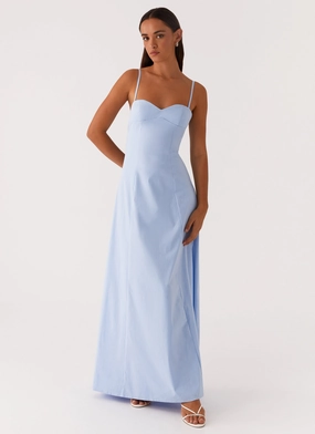 Coral Soft Clear As Day Maxi Dress - Blue