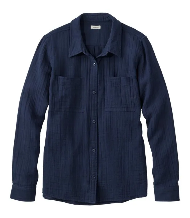 Cloud Gauze Shirt Long Sleeve Women's Regular product duck cloth ruggedness