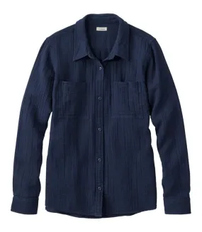 Cloud Gauze Shirt Long Sleeve Women's Regular uncollared