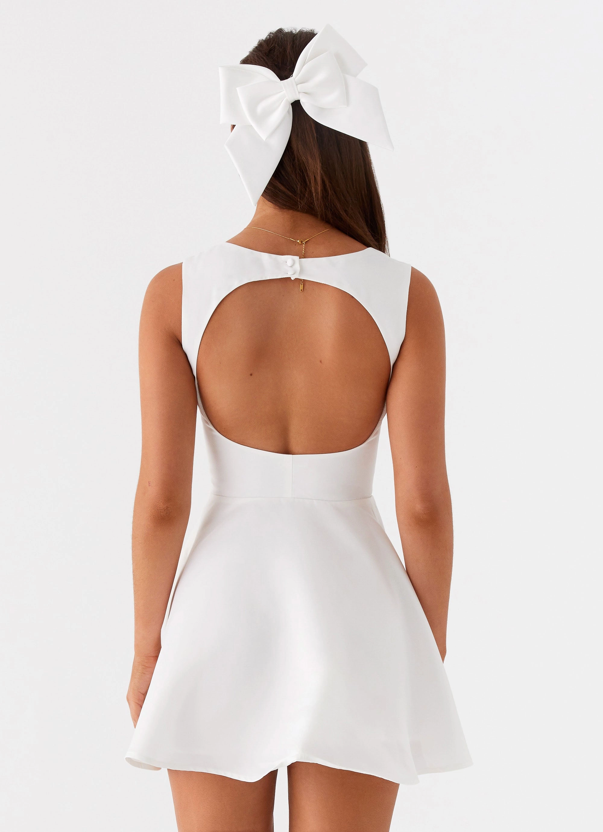 Candice Mini Dress - White Casual Essential Light Flow