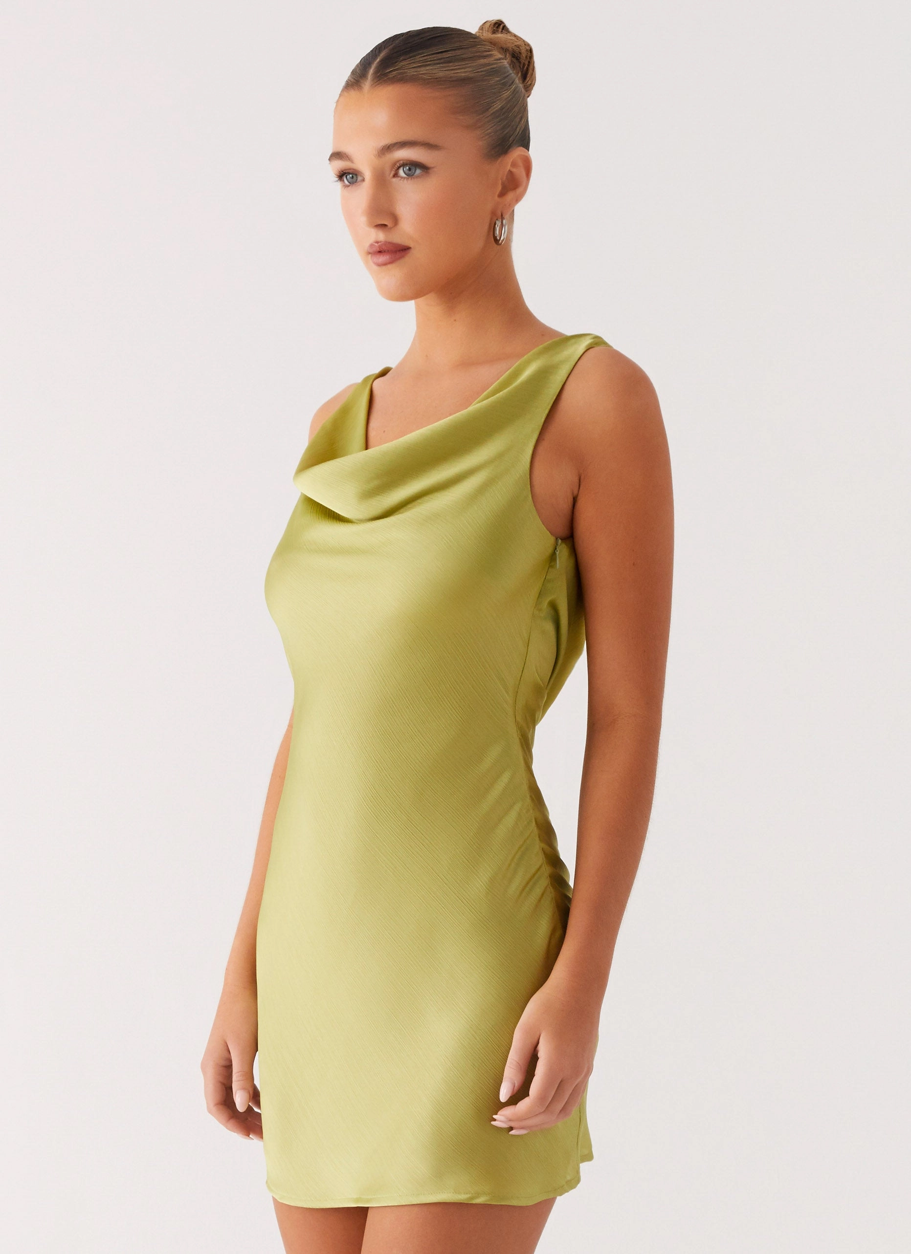 Tiegan Mini Dress - Lime Minimal Details
