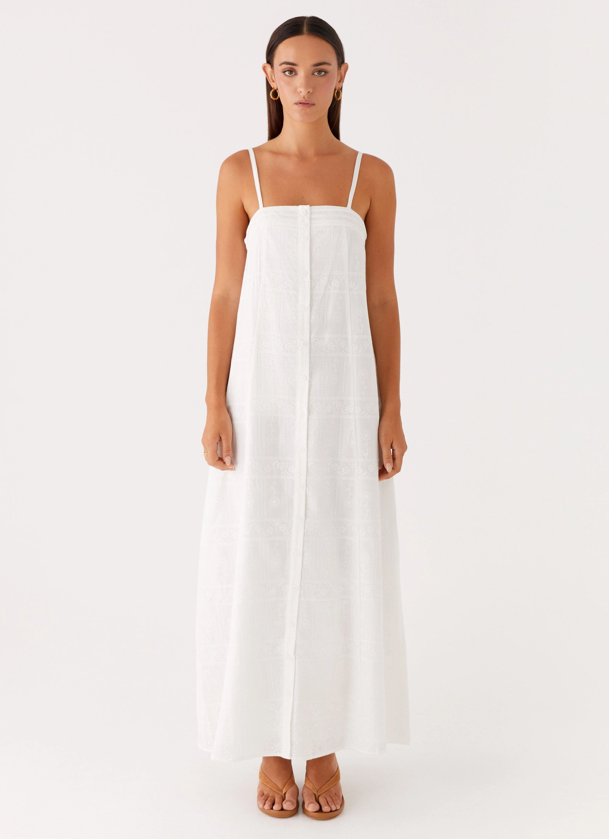 Cole Maxi Dress - White Fresh Palette