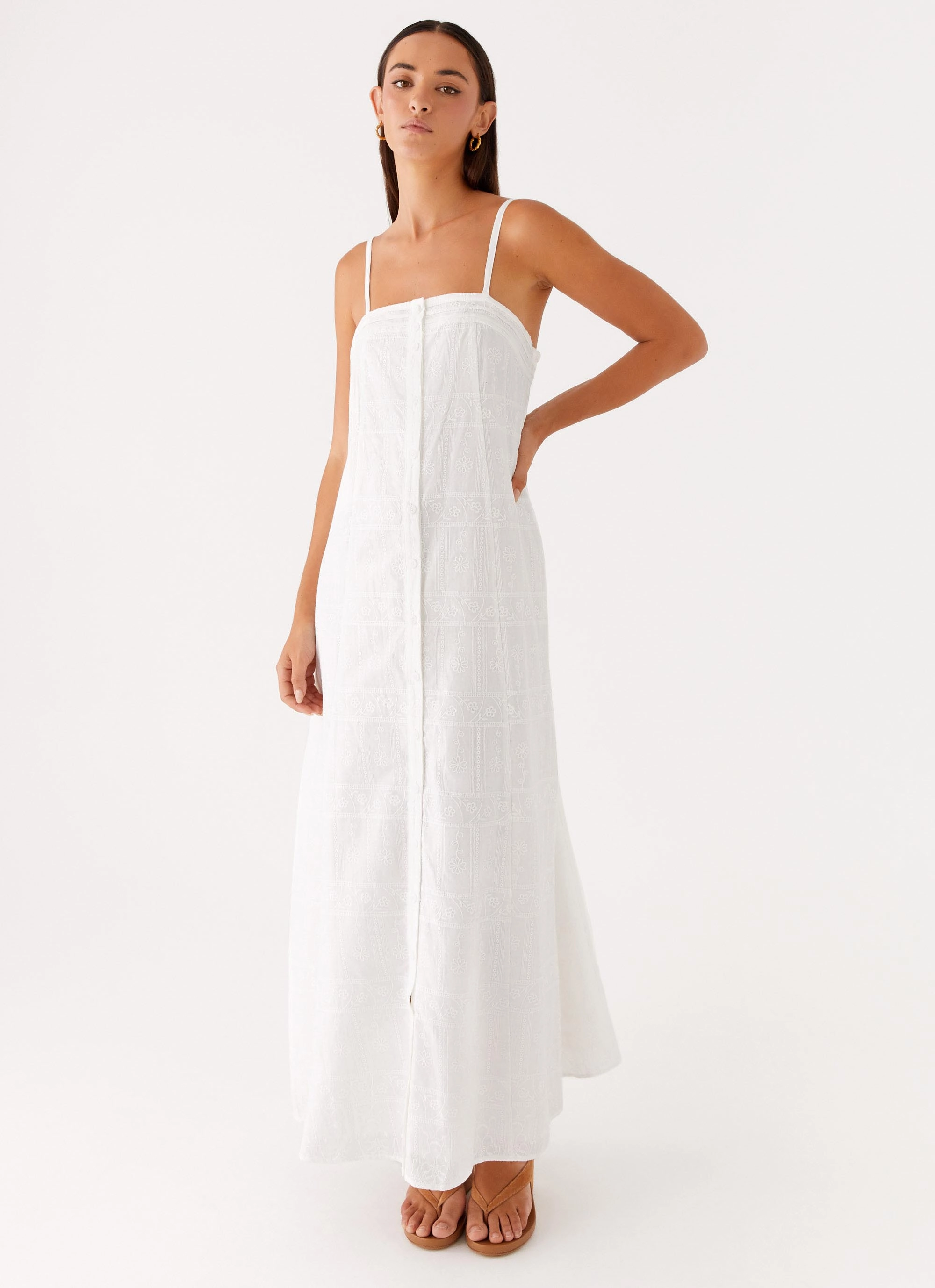 Bold Style Curvy Glam Cole Maxi Dress - White