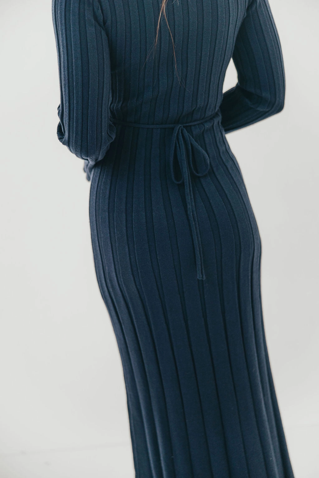 Colette Luxe Maxi Dress in Midnight Navy Fall Comfort Eco-friendly