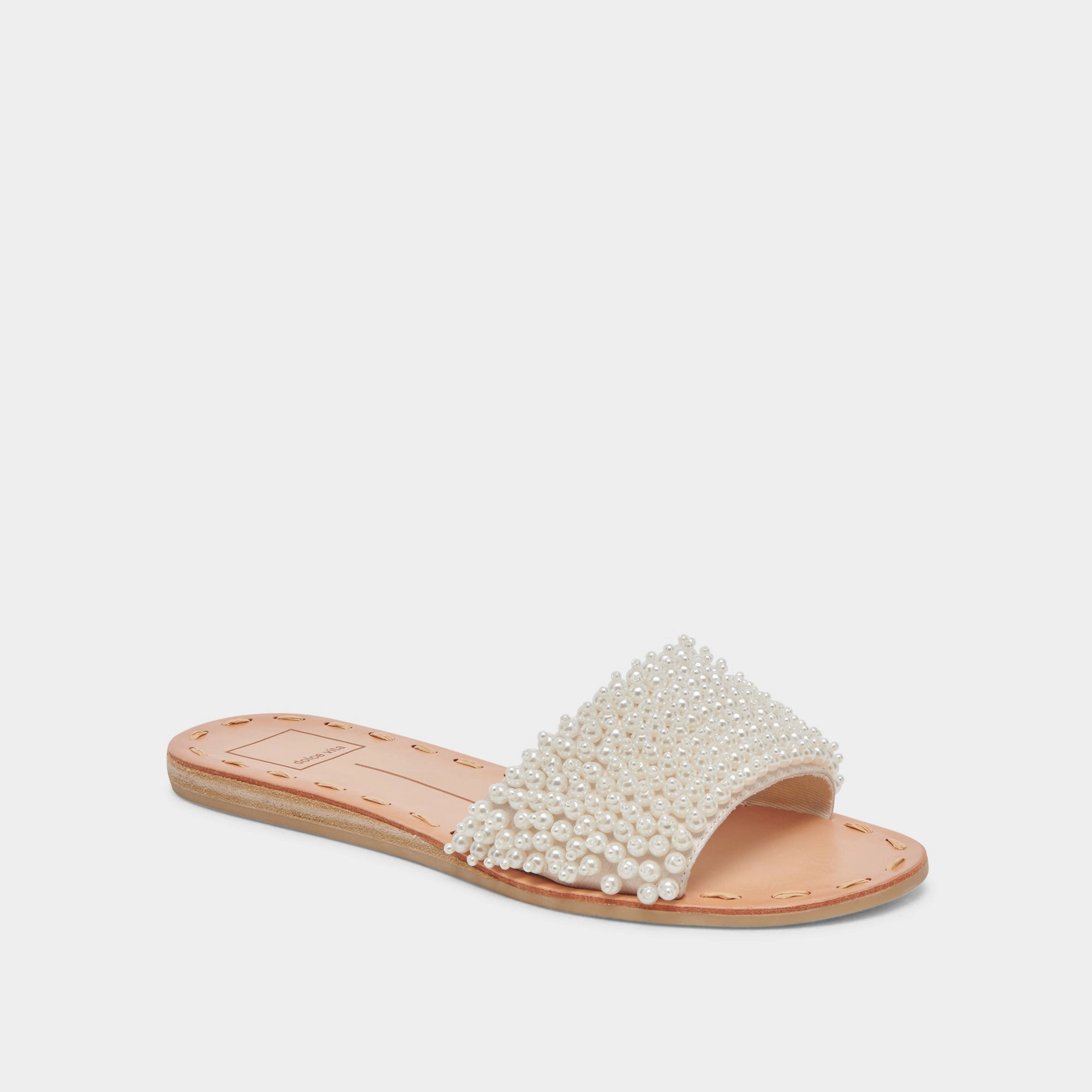 Dolce Vita Dalon Pearl Sandals in Vanilla Pearls Chill Relaxation Fit