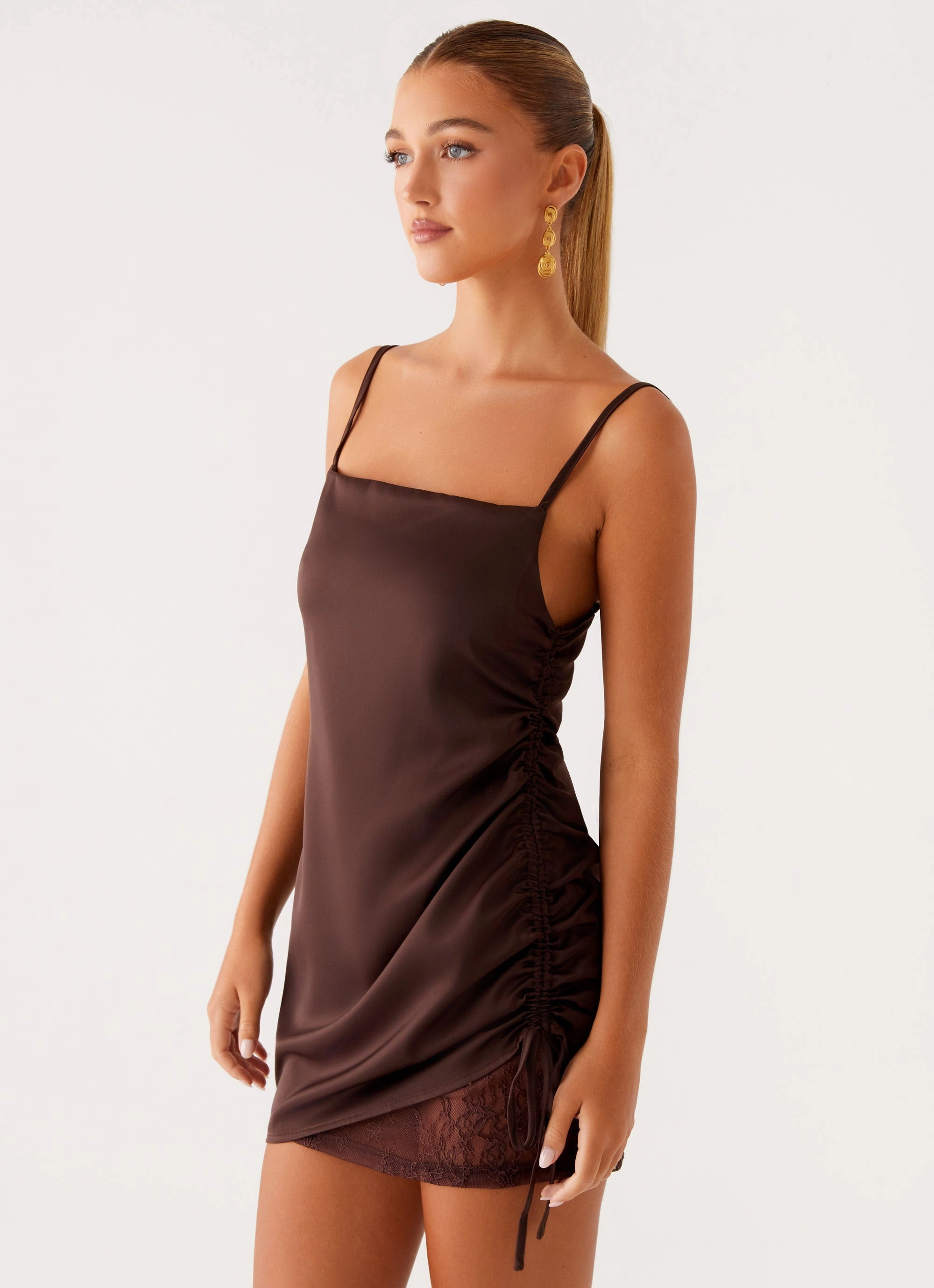 Piper Mini Dress - Chocolate Soft Contour budget-friendly