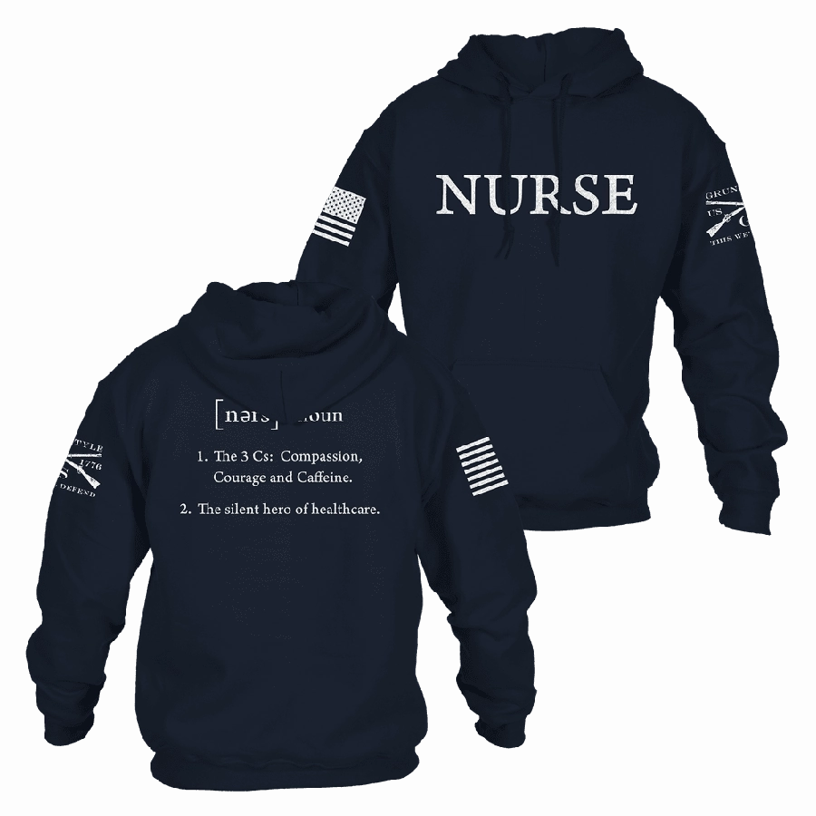 Nurse Defined Hoodie - Navy Effortless Style