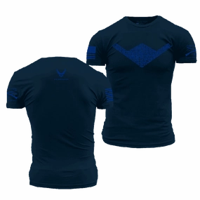 Casual Chic Look Basic Piece USAF - The Sky's No Limit T-Shirt - Midnight Navy
