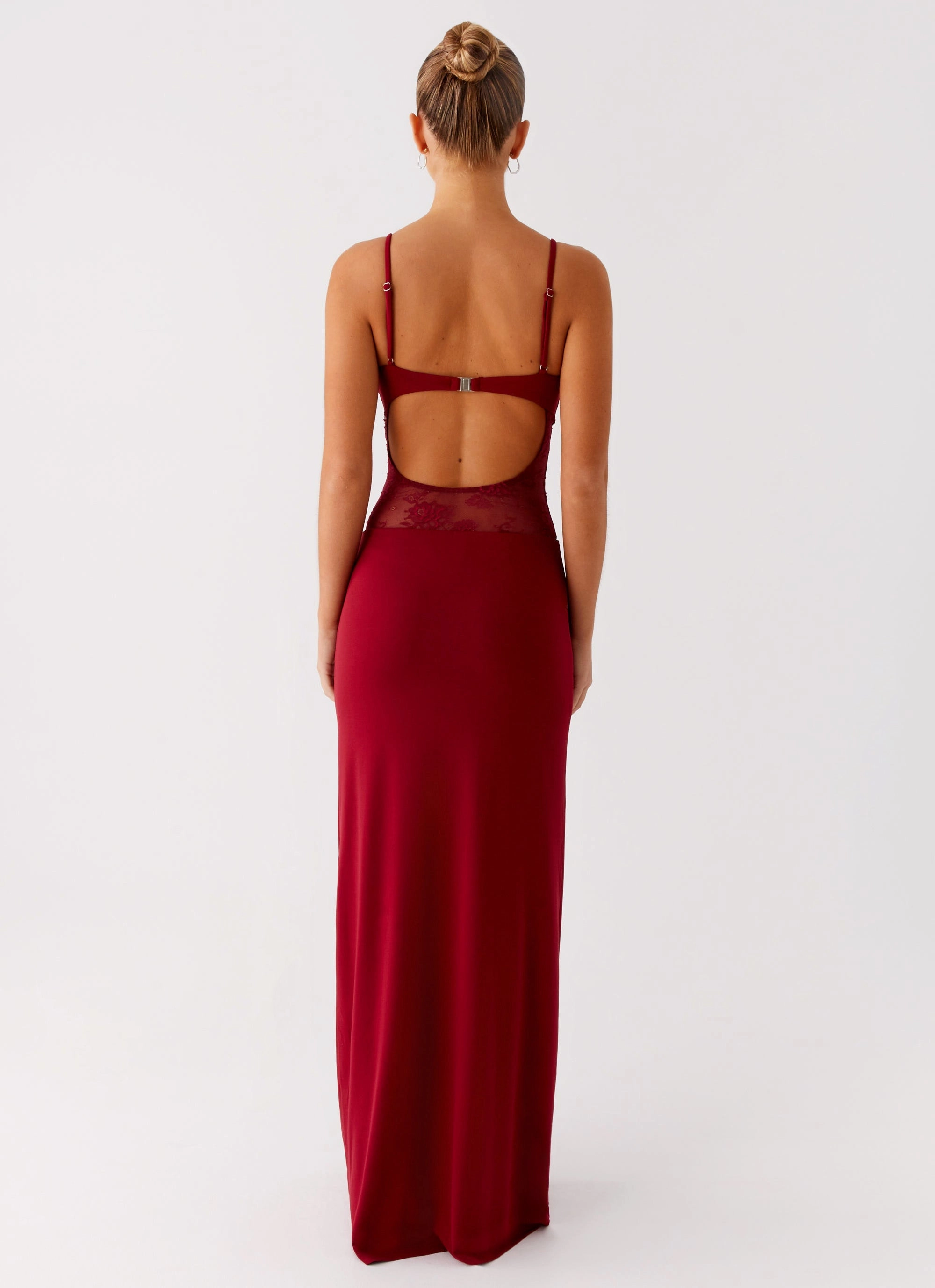 Envy Maxi Dress - Maroon Sophisticated Wear