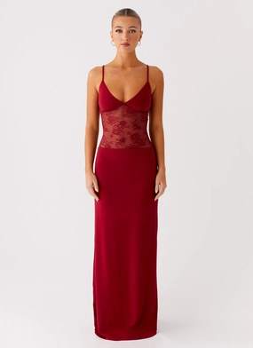 Envy Maxi Dress - Maroon Easy Movement Capsule-Wardrobe