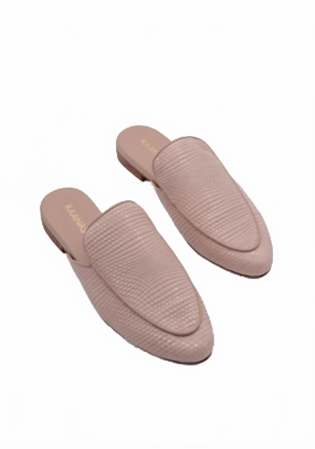 Women's Sardinia Leather Mule In Beige Outdoor Ready Design Light Responsive