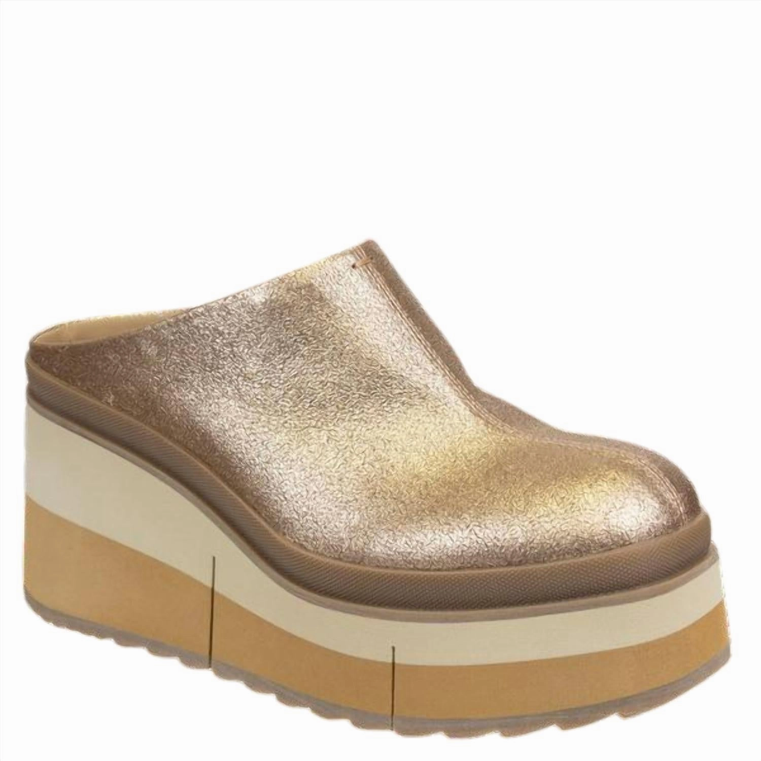 Coach Clog In Gold Comfort Wrap Racing