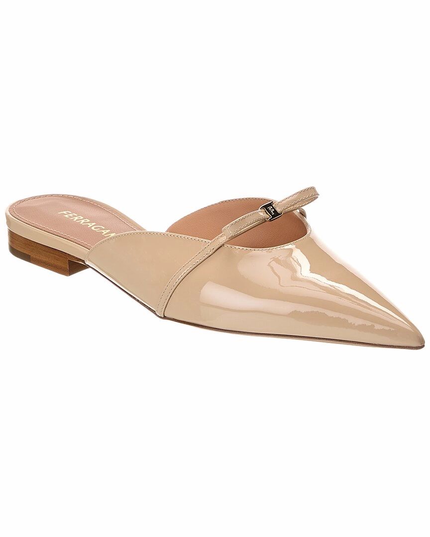 Slip On Comfort Ferragamo Bow Mini Patent Mule