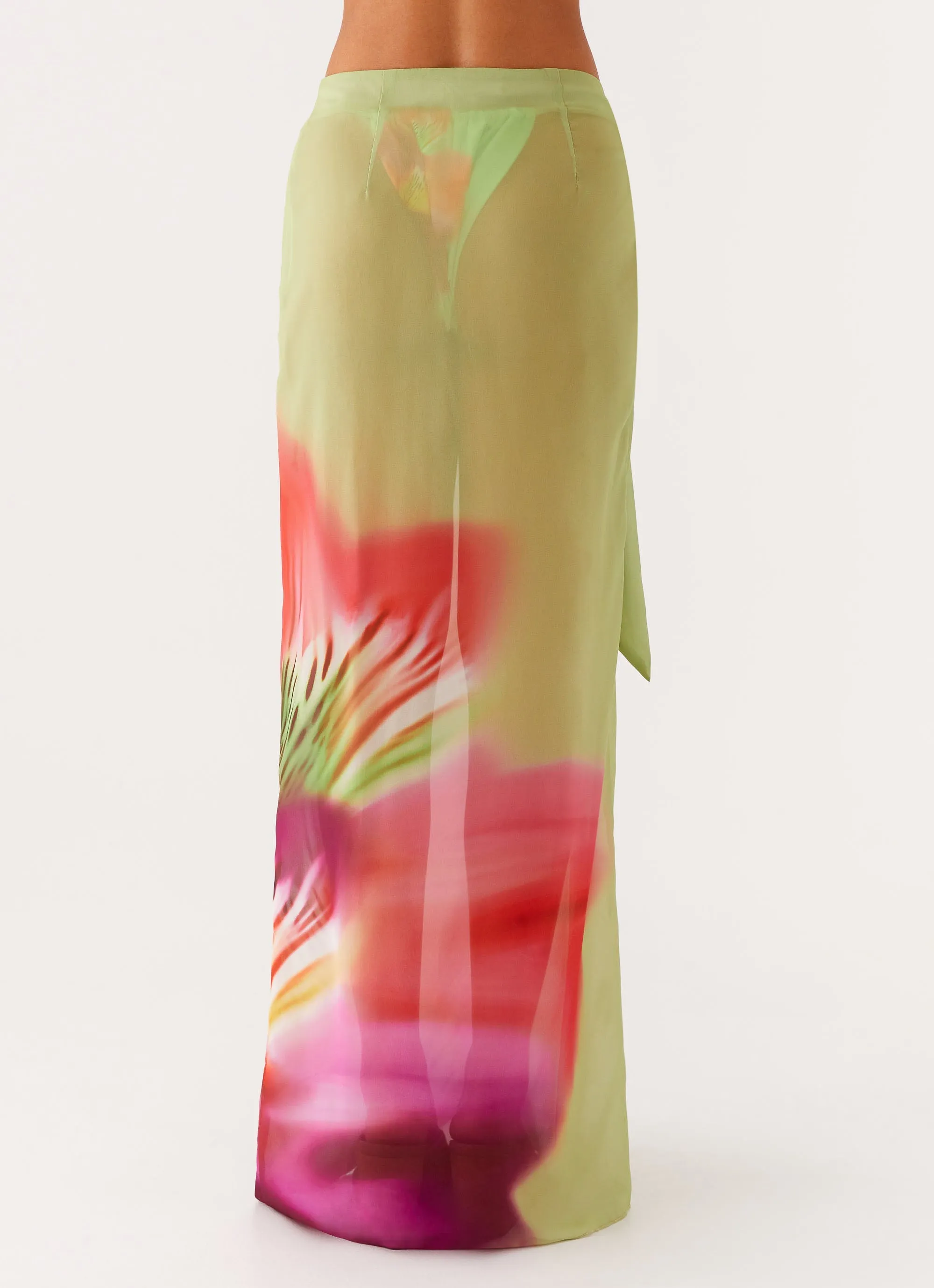 Low Tide Sarong Maxi Skirt - Green Tropical Innovative Design