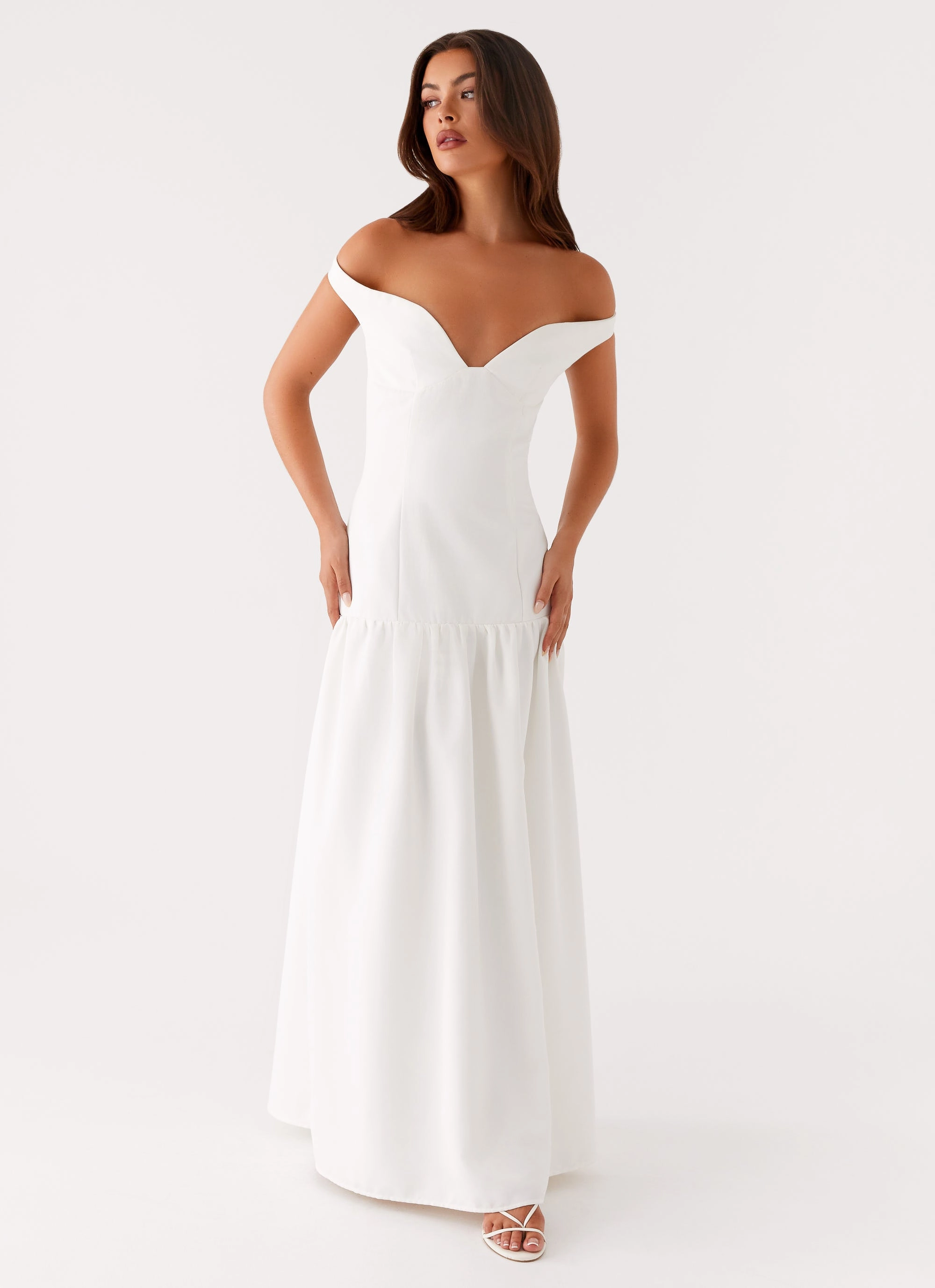 Basel Maxi Dress - White Work-Ready Look All-Day Comfort Wear