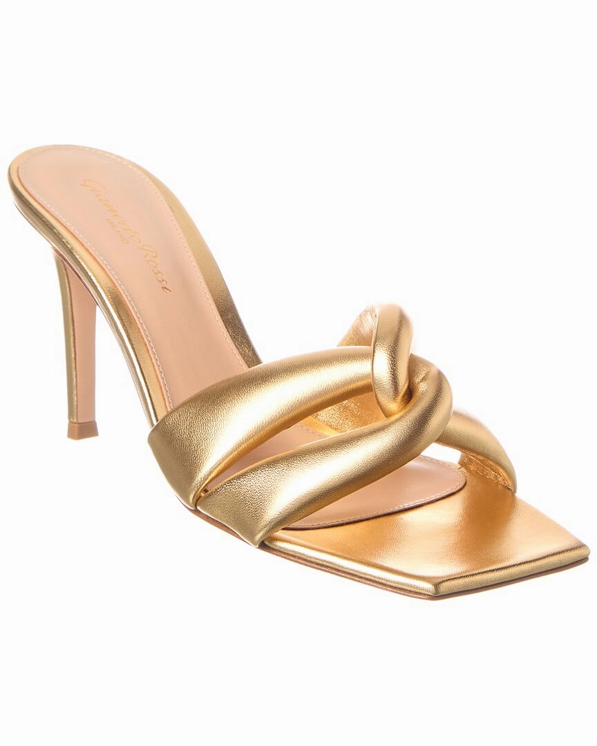 Gianvito Rossi Amour 85 Leather Mule Cushioned Footbed