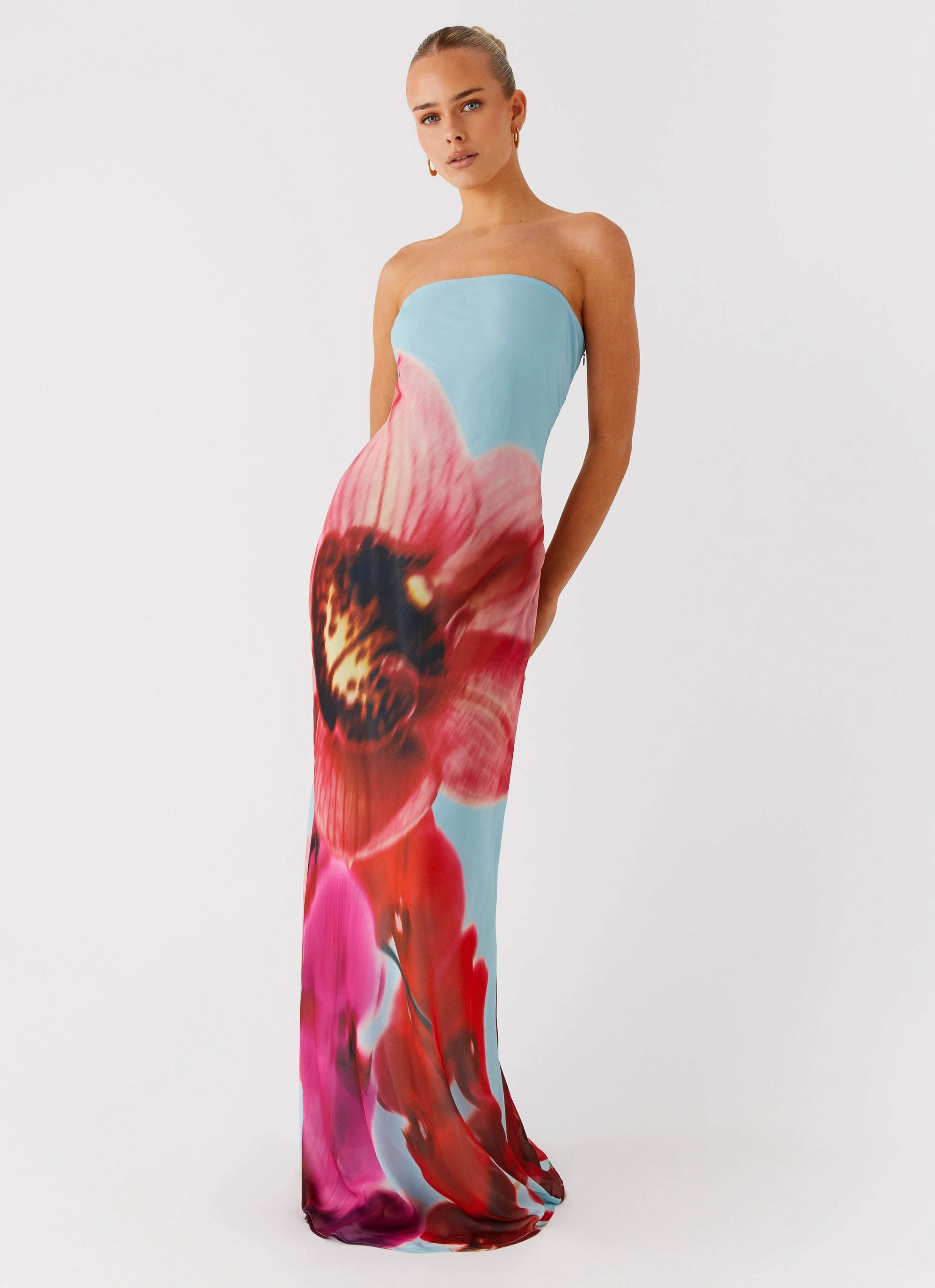 Soft Detail Amelle Maxi Dress - Turquoise Bloom