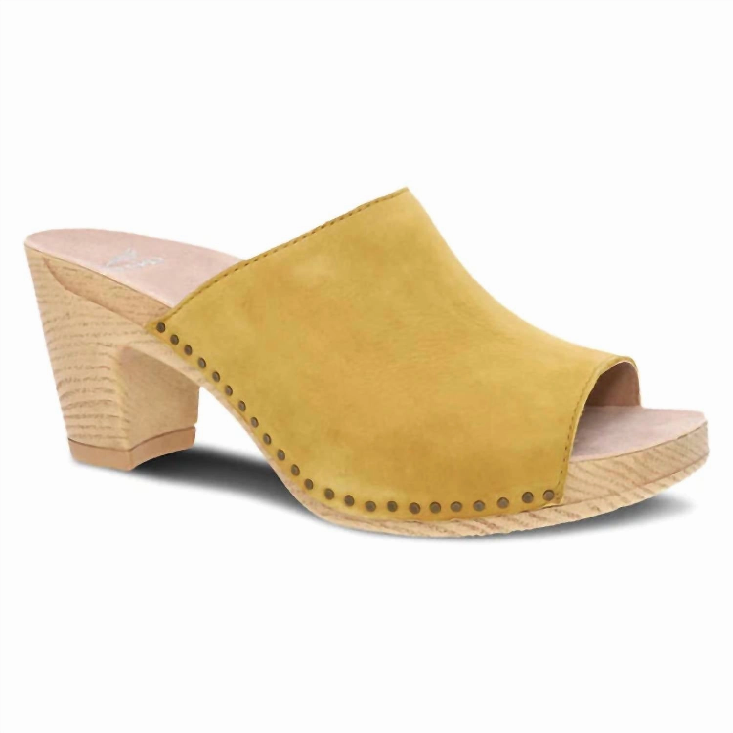 Women's Tandi Summer Slip On Heeled Mule In Yellow Anti   Corrosion Travel Foot Step