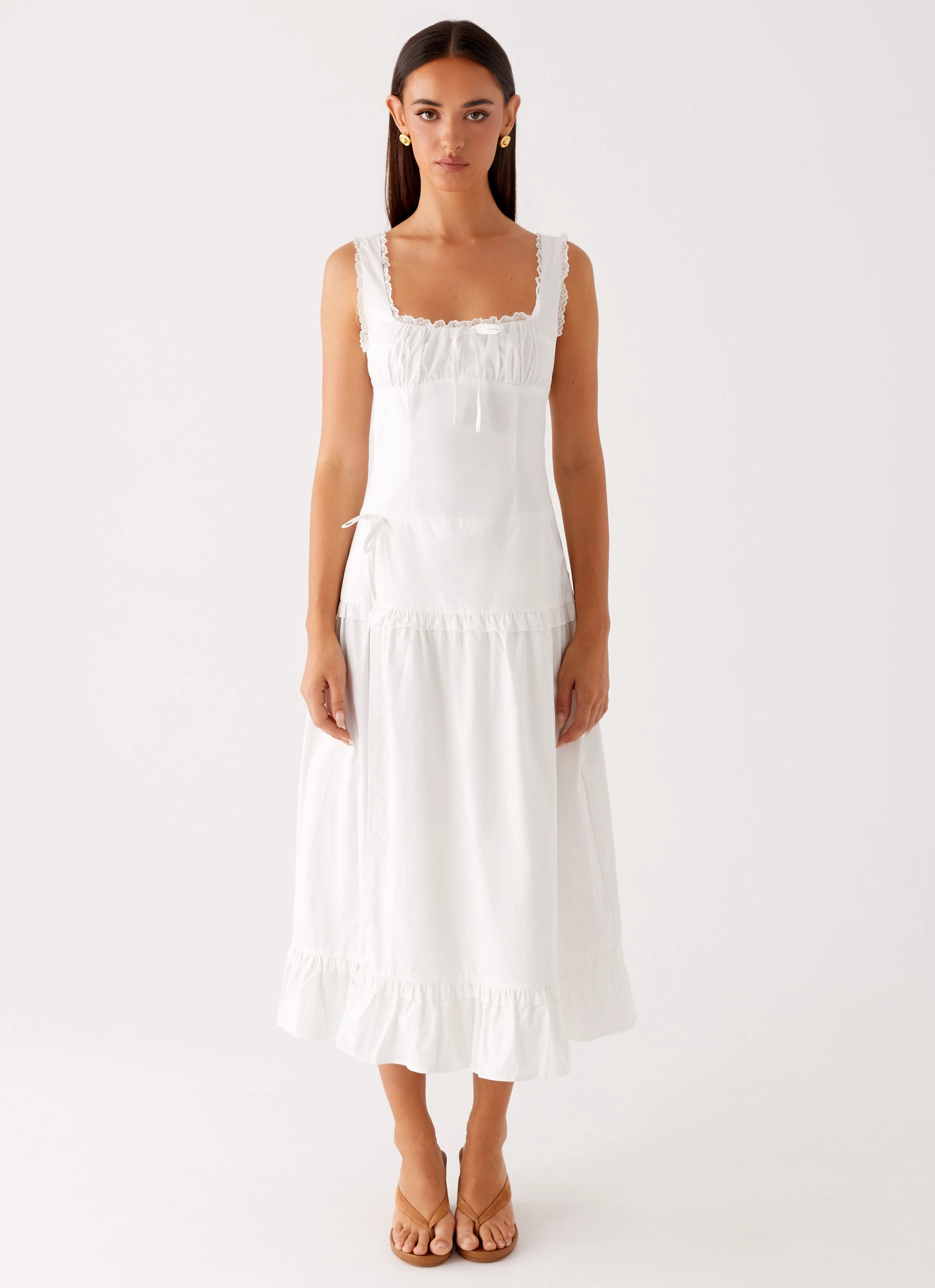 Year Rounder Breezy Fit Quinn Midi Dress - White