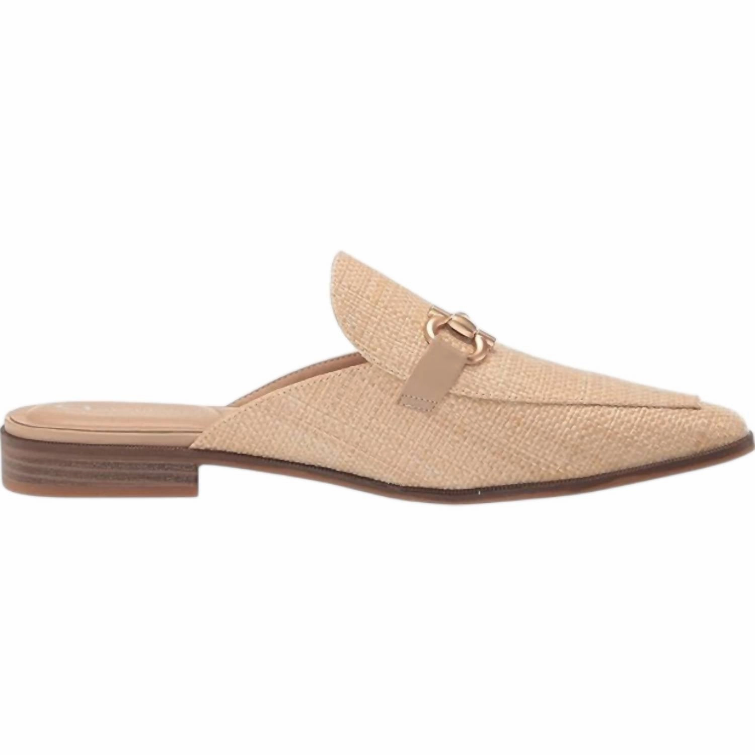 Women's Score Mule In Natural Stable Heel Ergonomic Shape