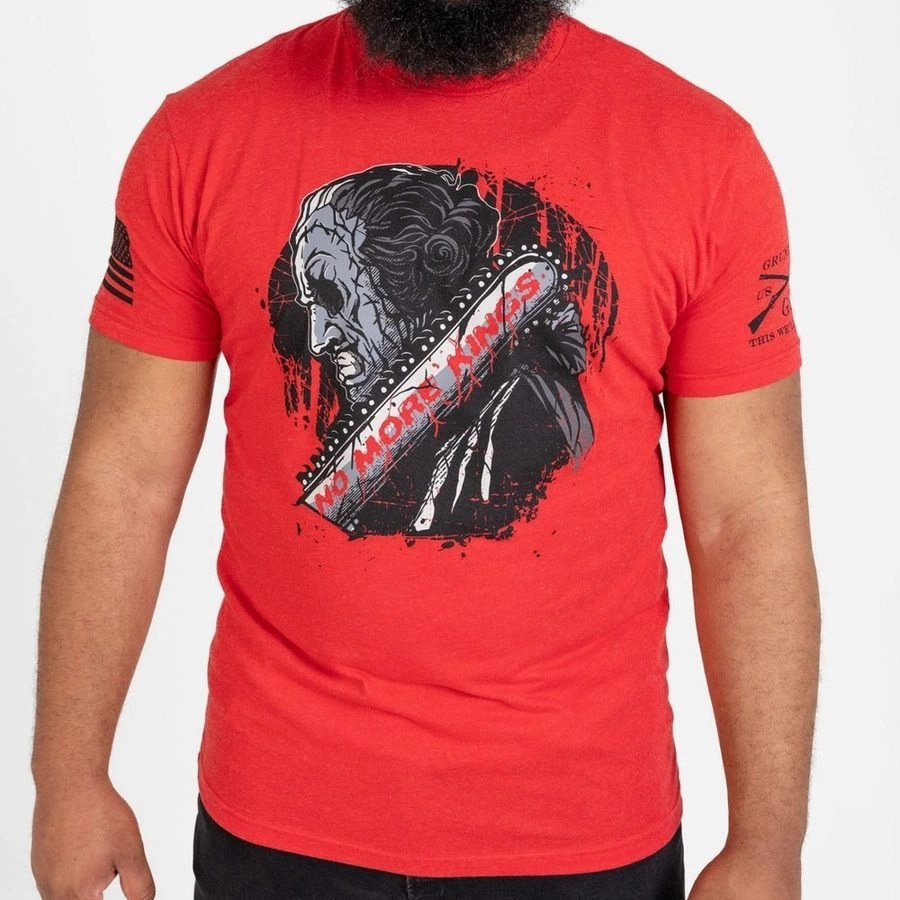 Sporty Fashion No More Kings T-Shirt - Red