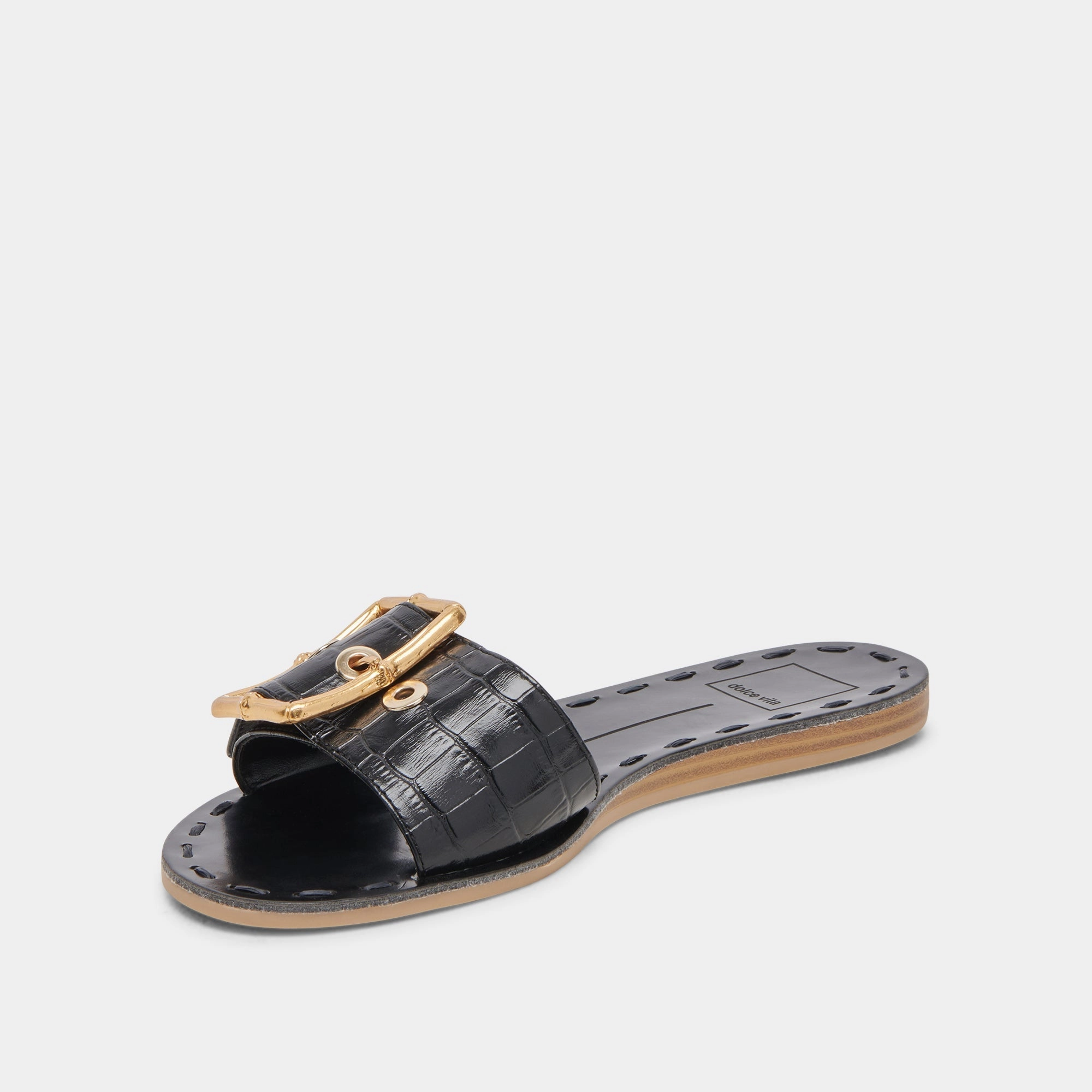 comfort shoes Dolce Vita Dasa in Noir Embossed Leather