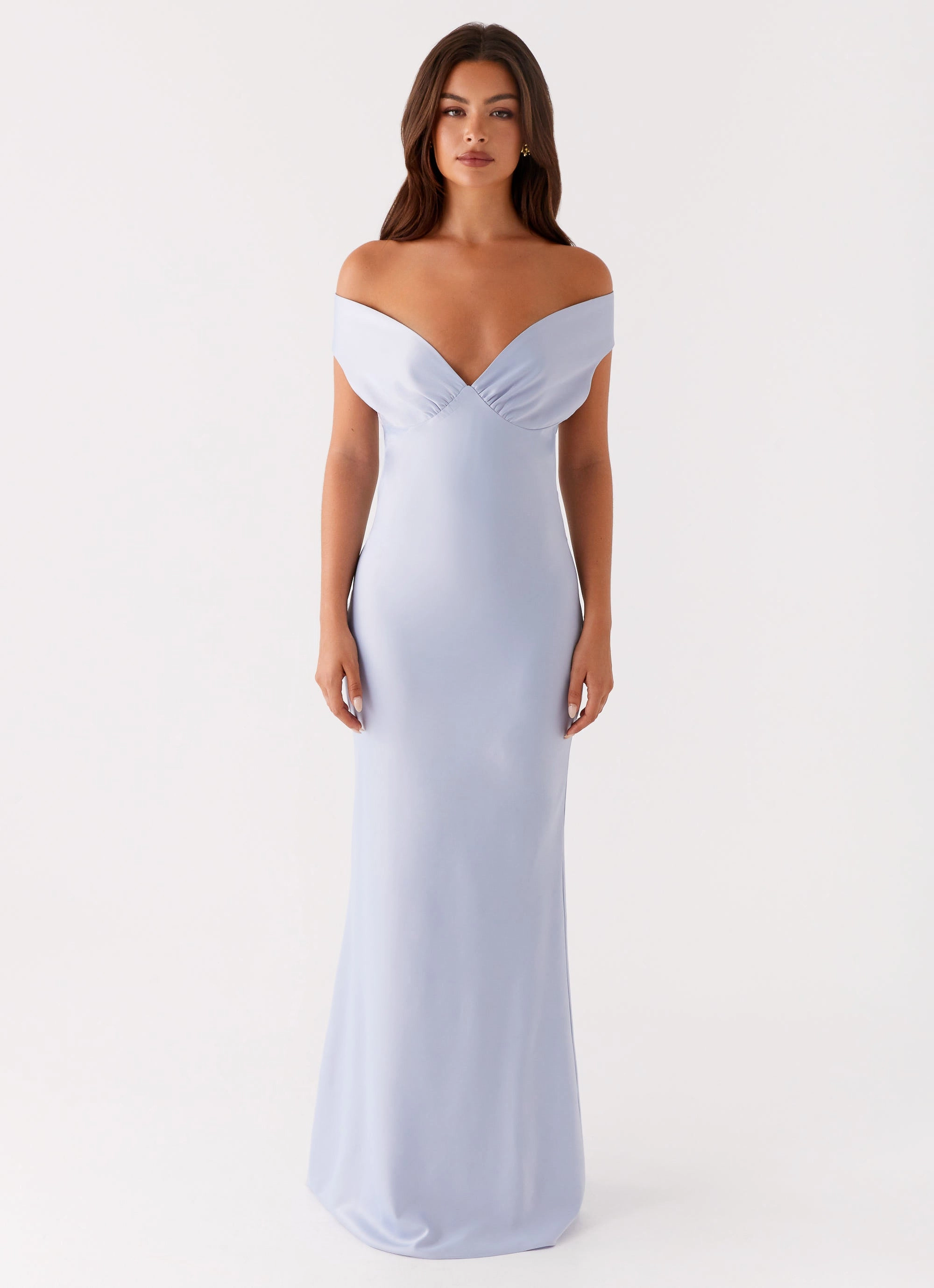Jenner Maxi Dress - Blue Invisible-Zip Contemporary Fit