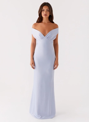 Jenner Maxi Dress - Blue Invisible-Zip Contemporary Fit