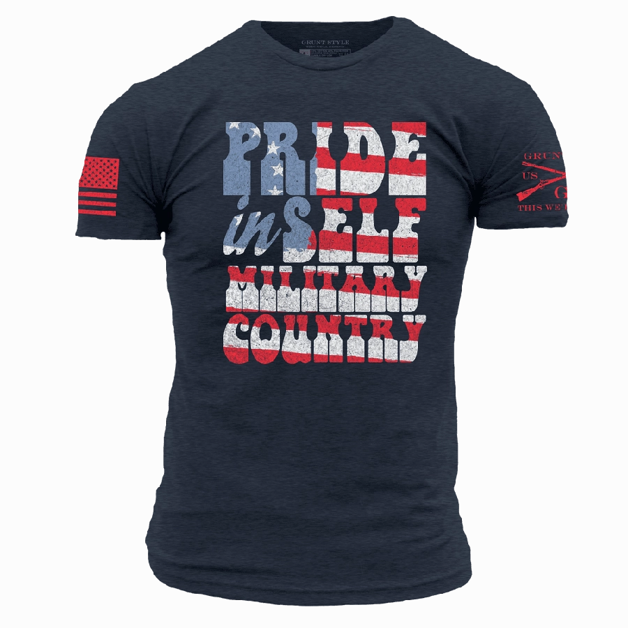 America's Message T-Shirt - Midnight Navy Flexible Ribbed Neckline NonIrritatingTags