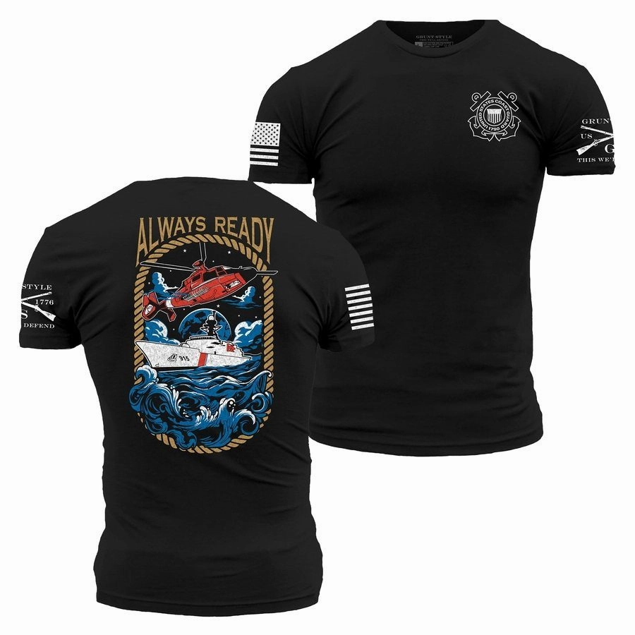 Fashionable Piece USCG - Always Ready T-Shirt - Black