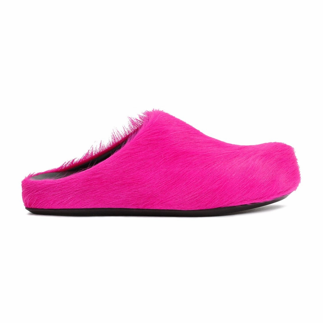 Fuchsia Calf Hair Fussbett Mules Hygienic Materials
