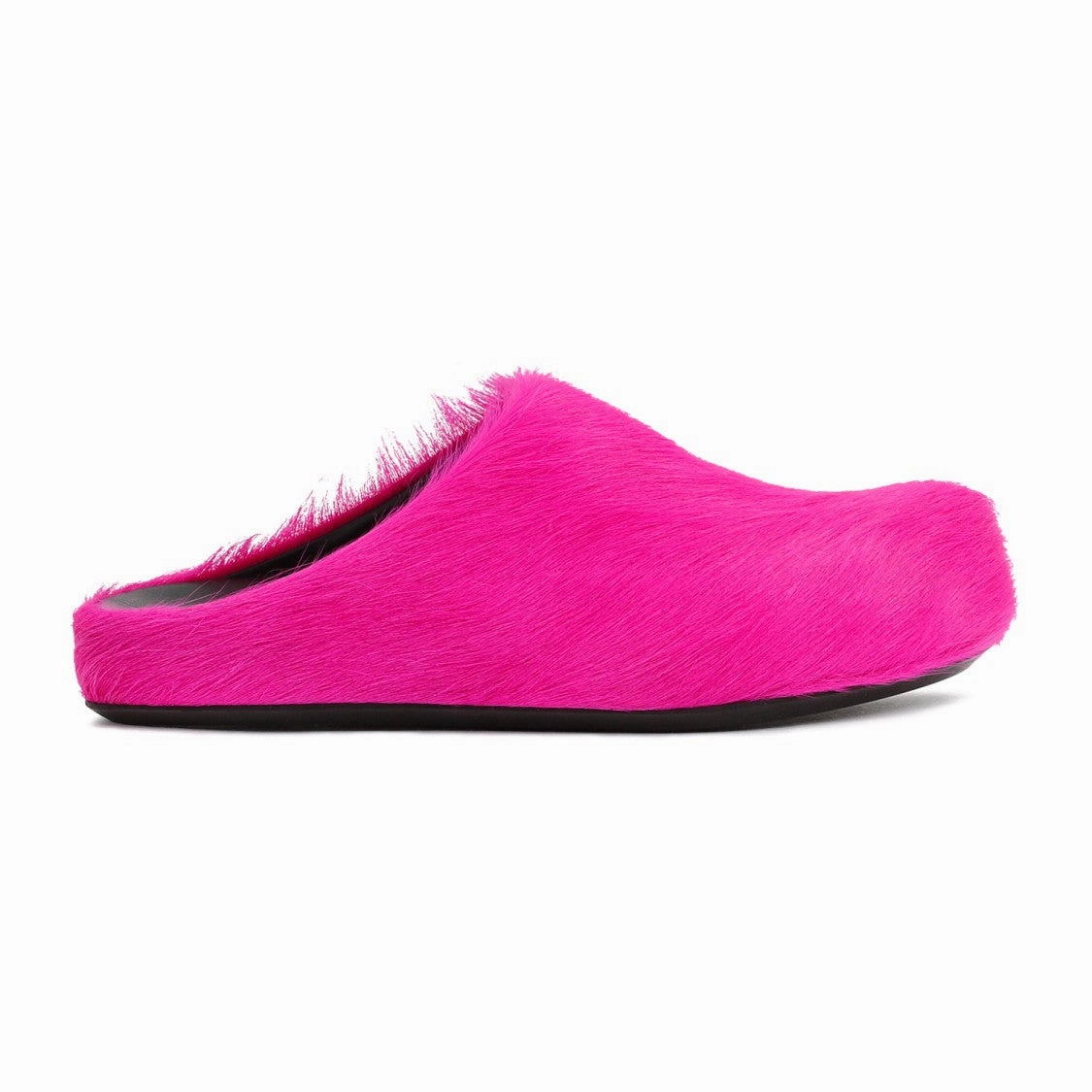waterproof Fuchsia Calf Hair Fussbett Mules