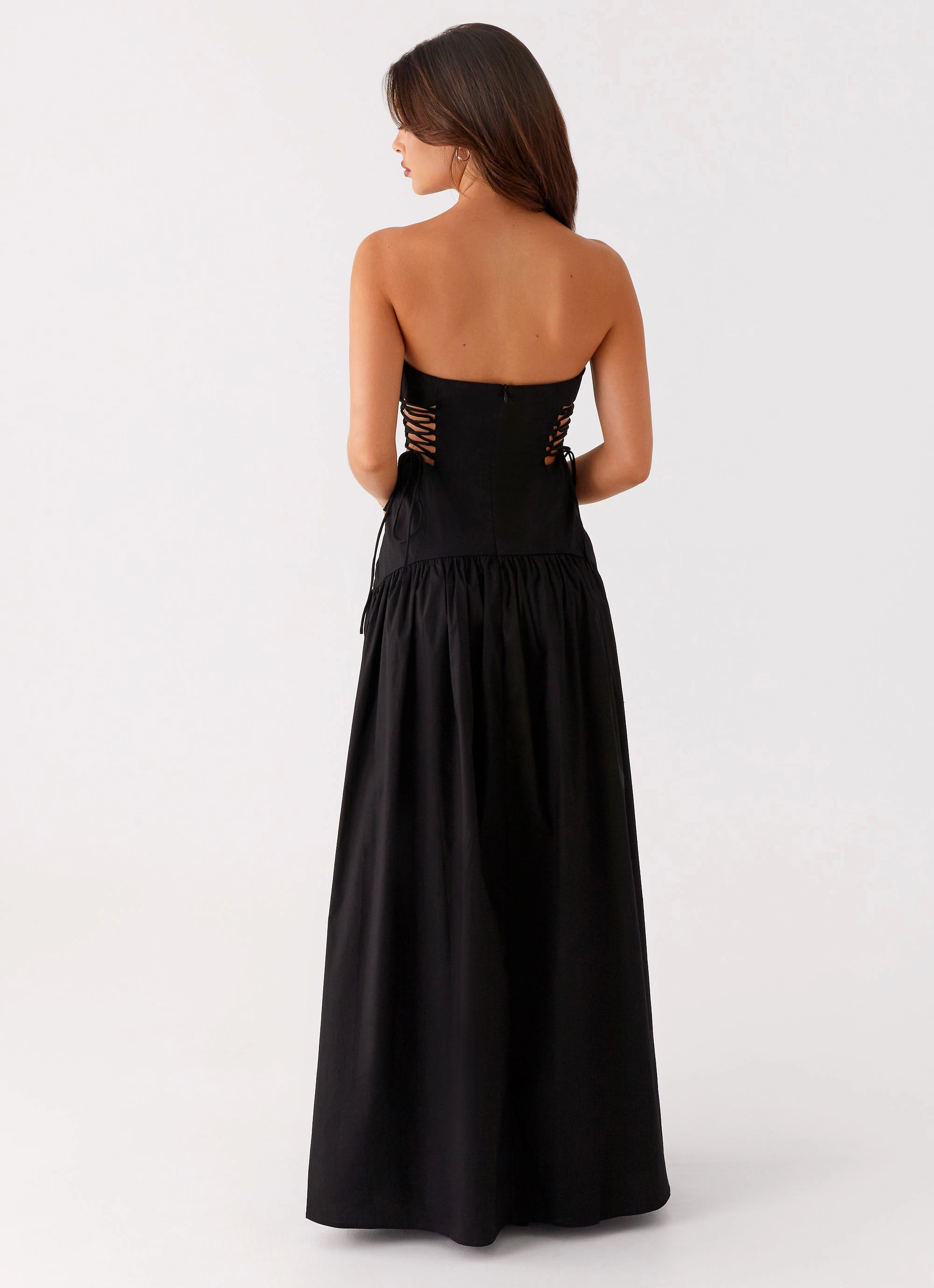 Conagh Maxi Dress - Black Chill Edge Satin Soft