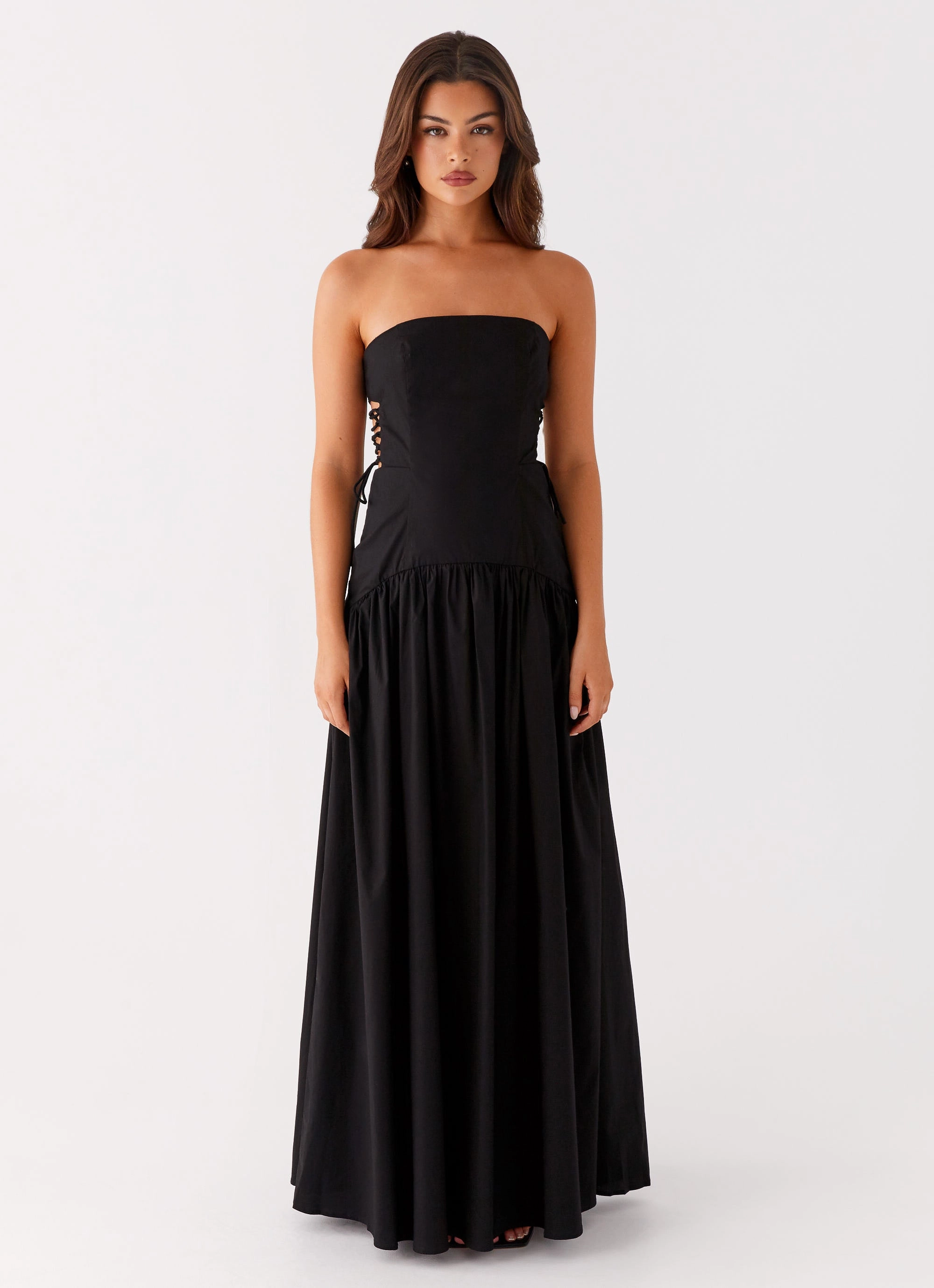 Conagh Maxi Dress - Black Linen Love