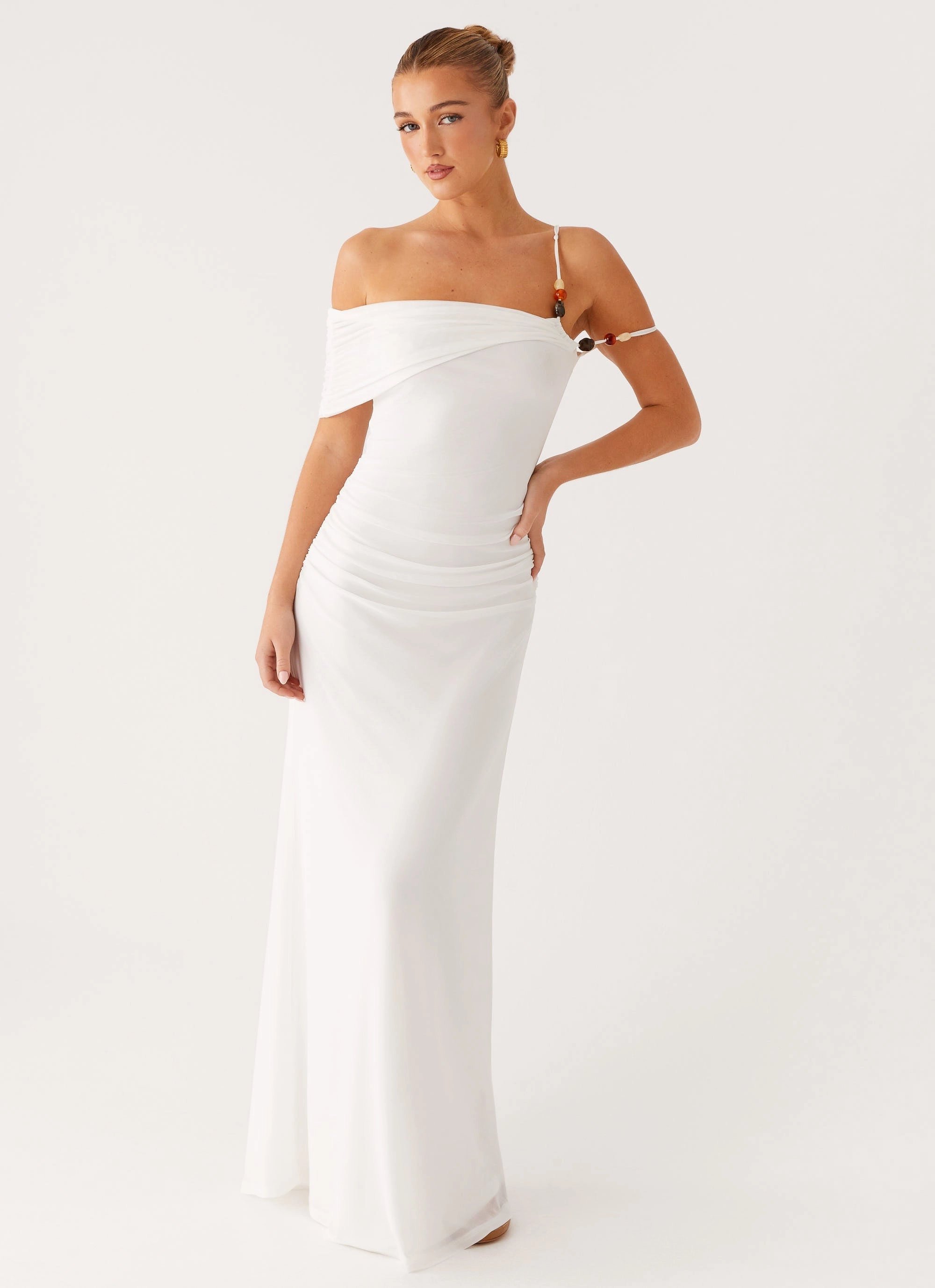 Polite Vibe Guest Shine Conquer Maxi Dress - Off White