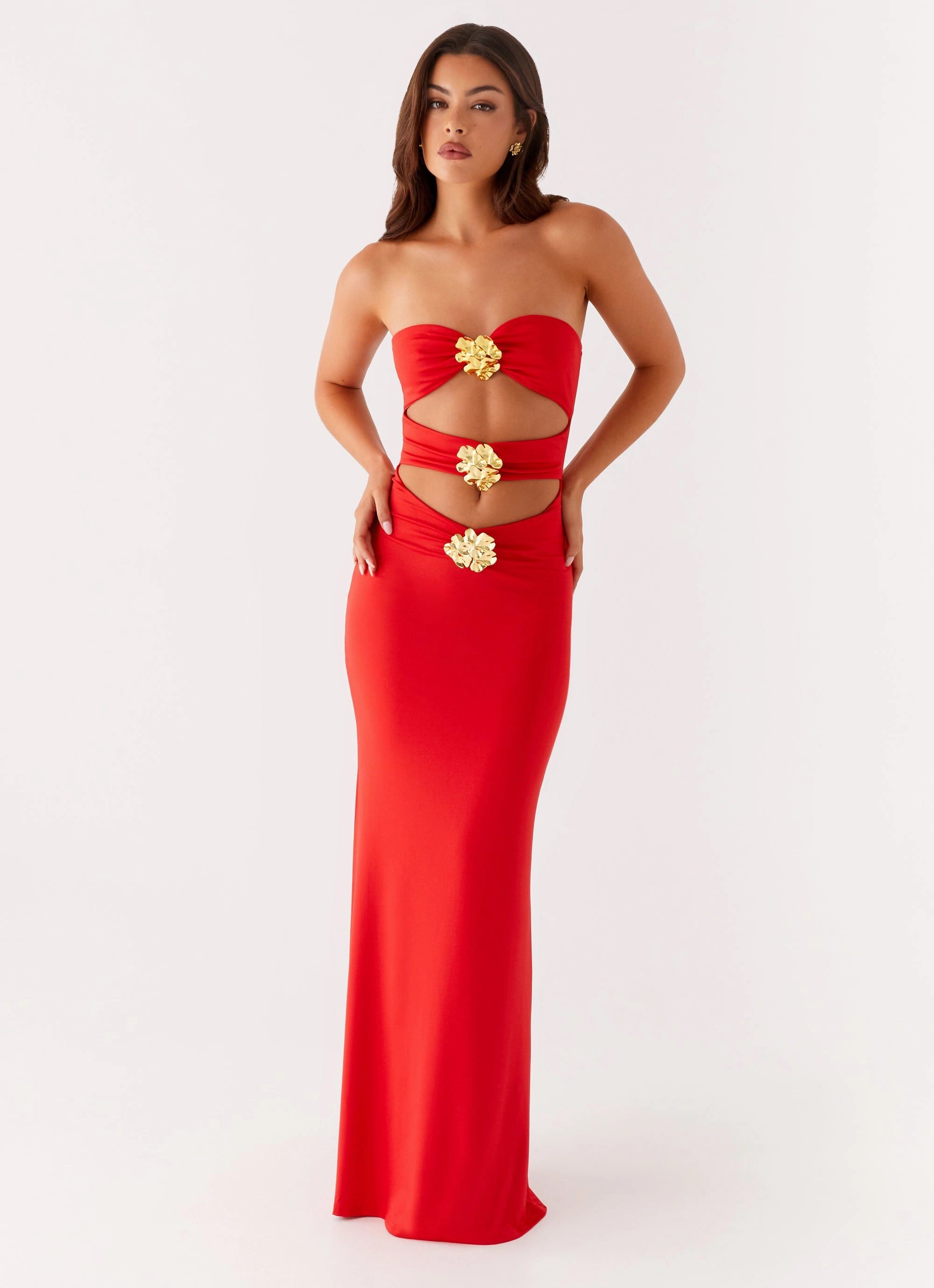 Raye Maxi Dress - Tangerine Chic Harmony