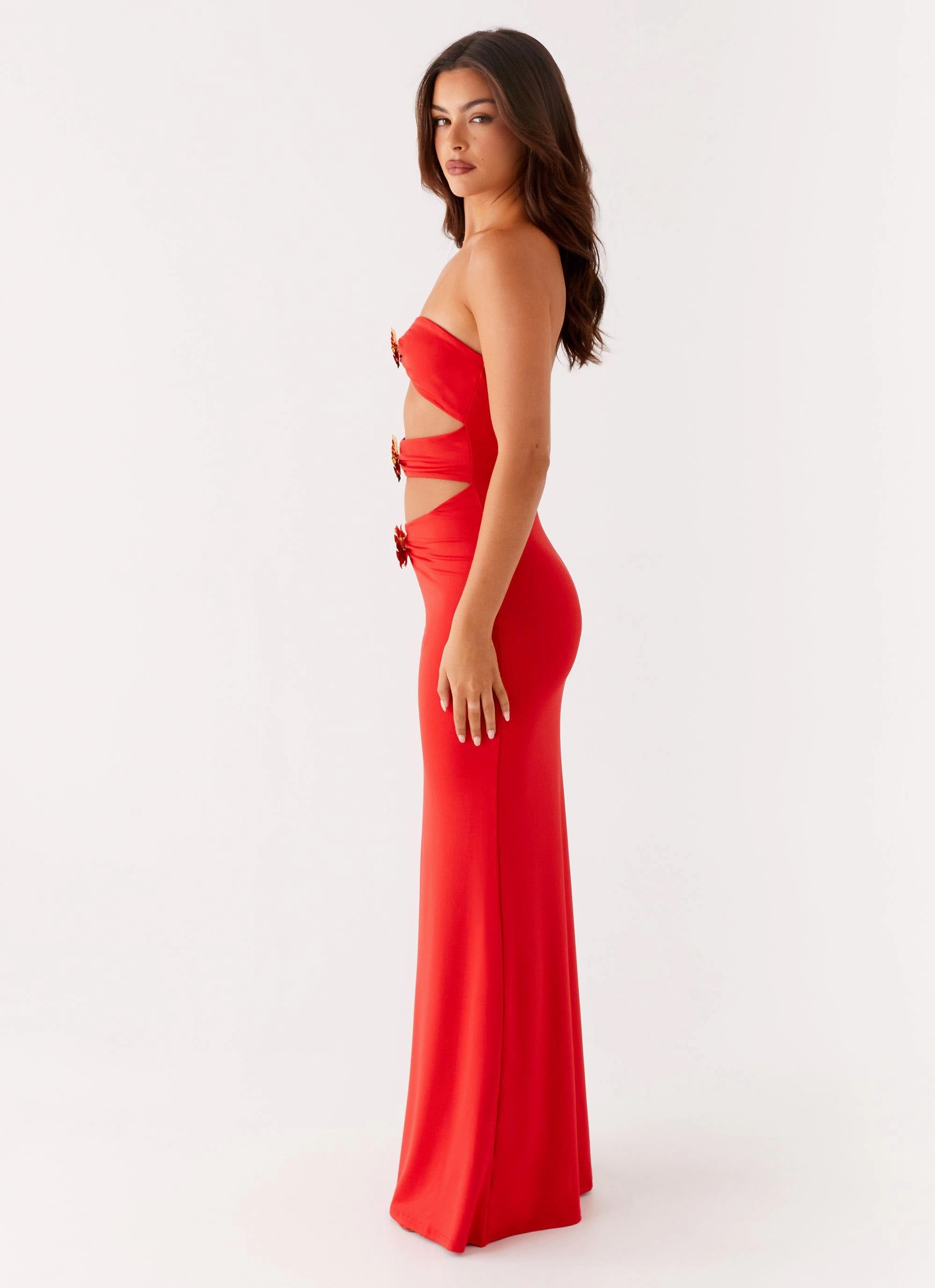 Open Back Raye Maxi Dress - Tangerine