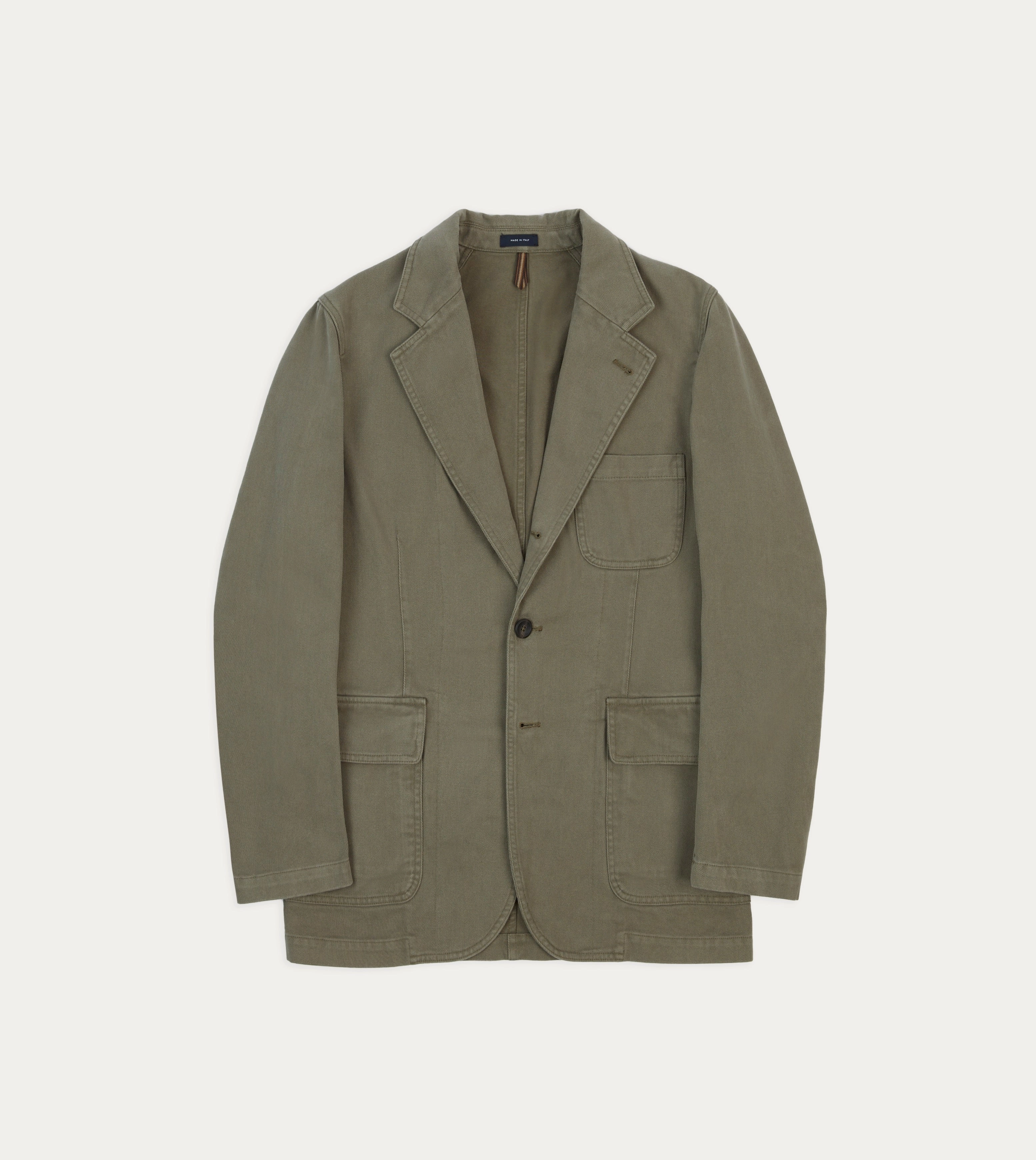 Khaki Heavy Cotton Twill Games Blazer Mk. I Refined Office Wear All-Day Wear