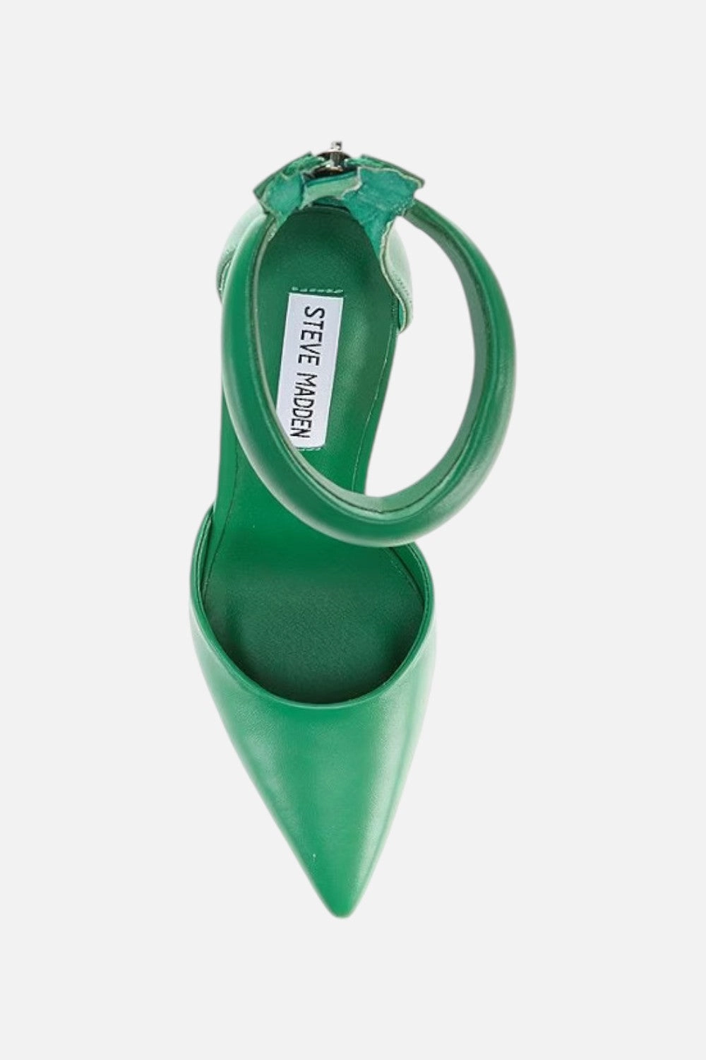 Luxe Leather Heels Luxe Wedding Footwear Steve Madden Ele Puff Ankle Strap Leather Heel Pumps in Green