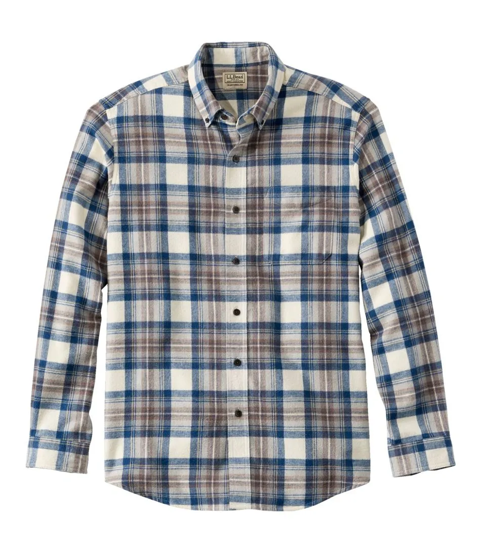 Scotch Plaid Flannel Shirt  Traditional Fit Men's Regular Handcrafted Detail High Density Weave